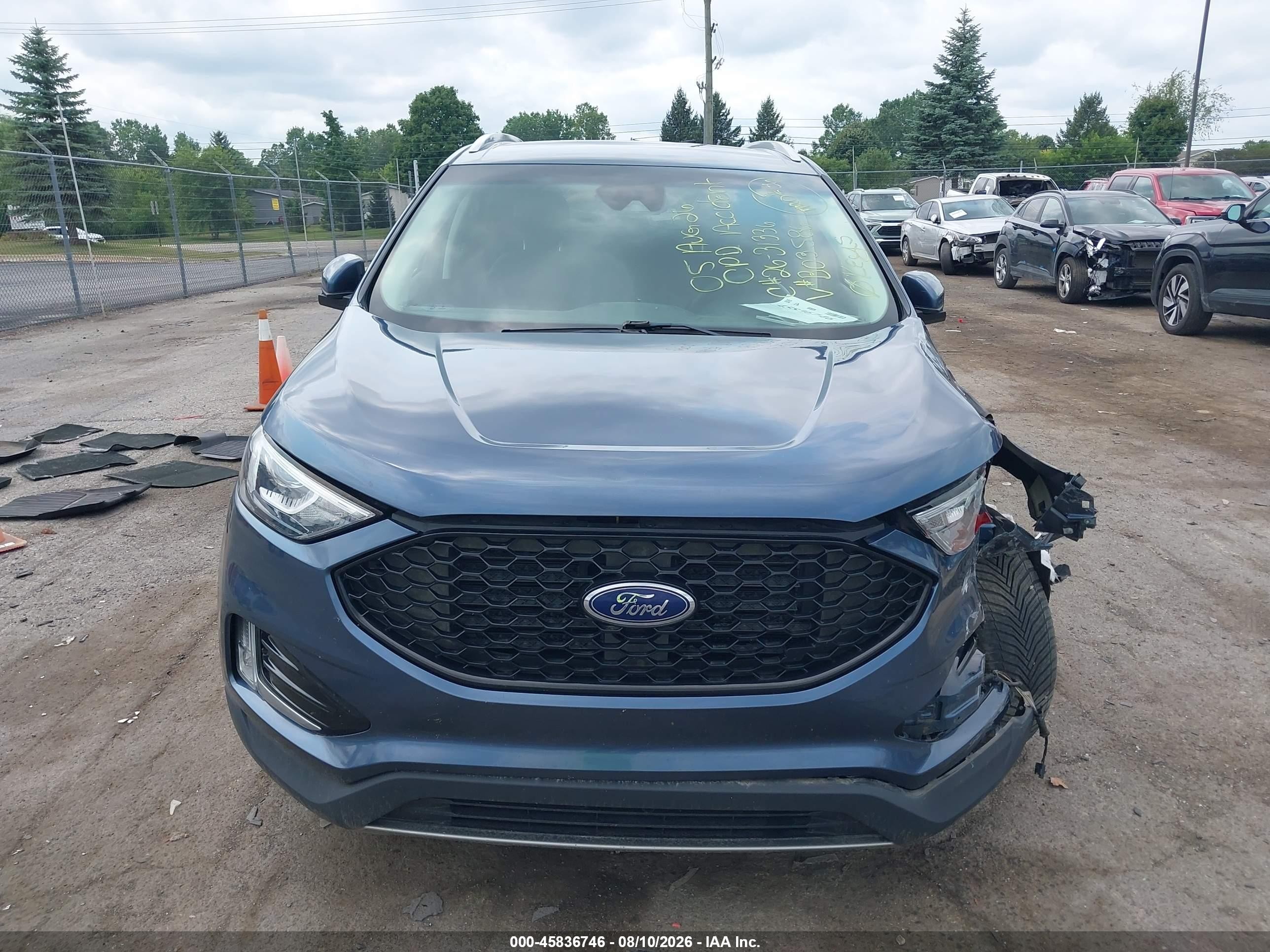 2019 Ford Edge Sel Синий vin: 2FMPK4J97KBB03586
