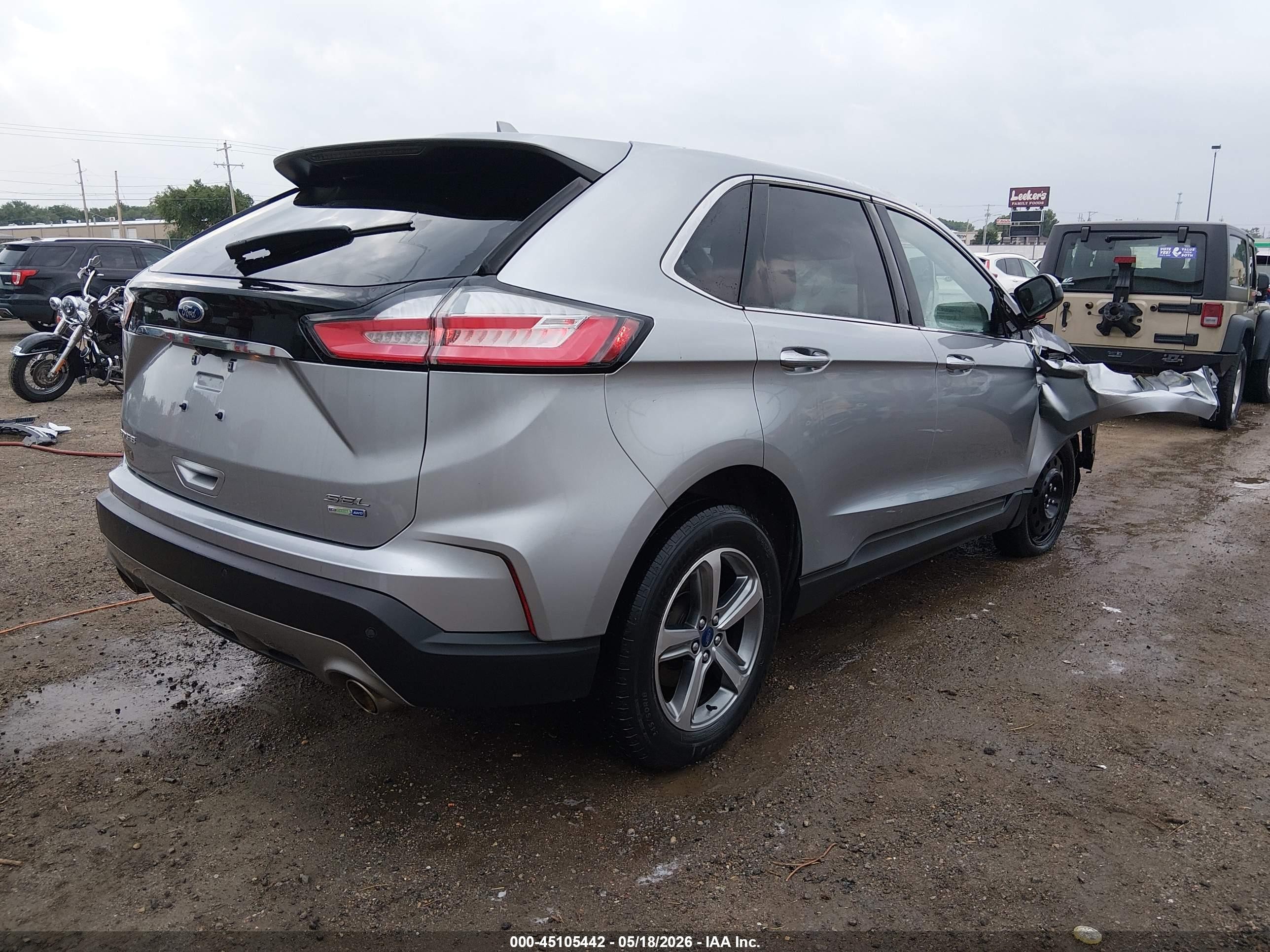 2020 Ford Edge Sel Серый vin: 2FMPK4J97LBA22220
