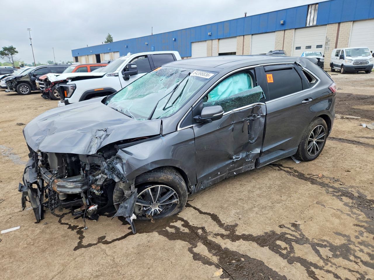 2020 Ford Edge Sel Gray vin: 2FMPK4J97LBA26123