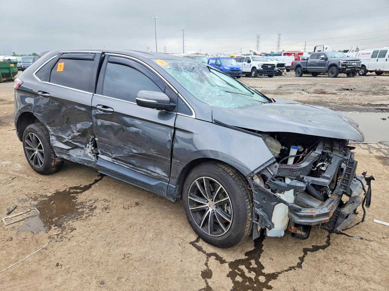 2020 Ford Edge Sel Gray vin: 2FMPK4J97LBA26123