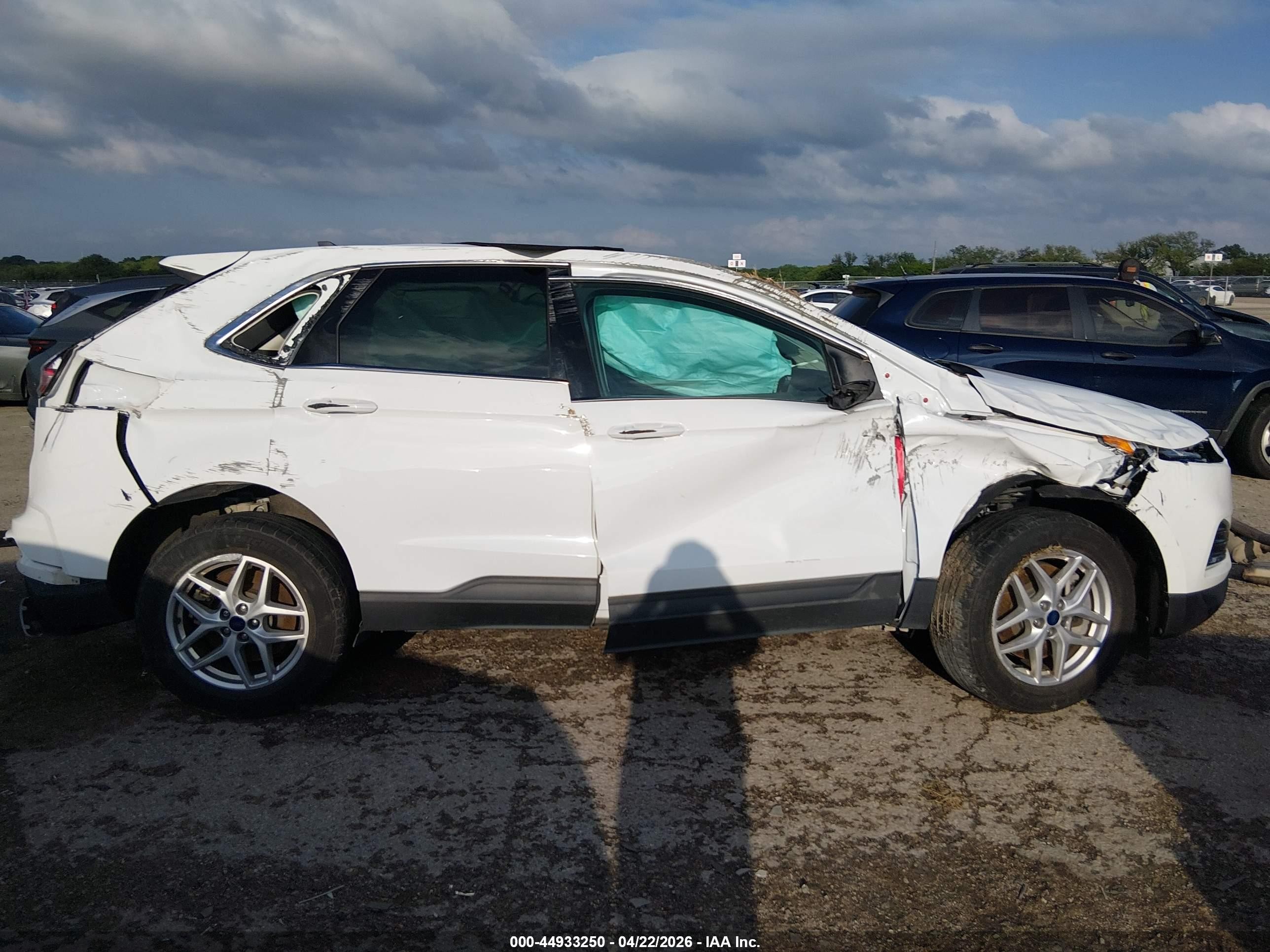 2022 Ford Edge Sel White vin: 2FMPK4J97NBA92710