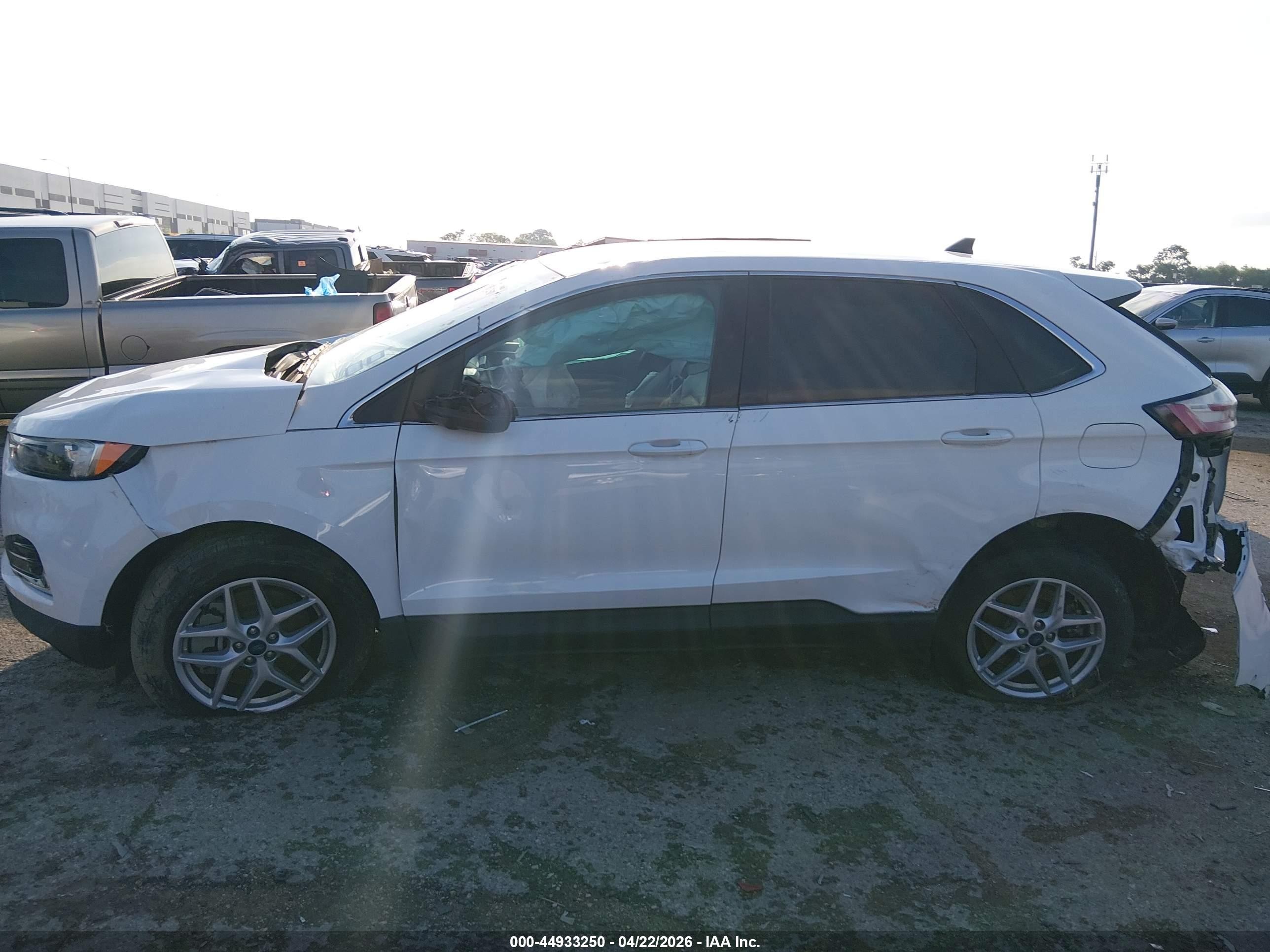 2022 Ford Edge Sel White vin: 2FMPK4J97NBA92710