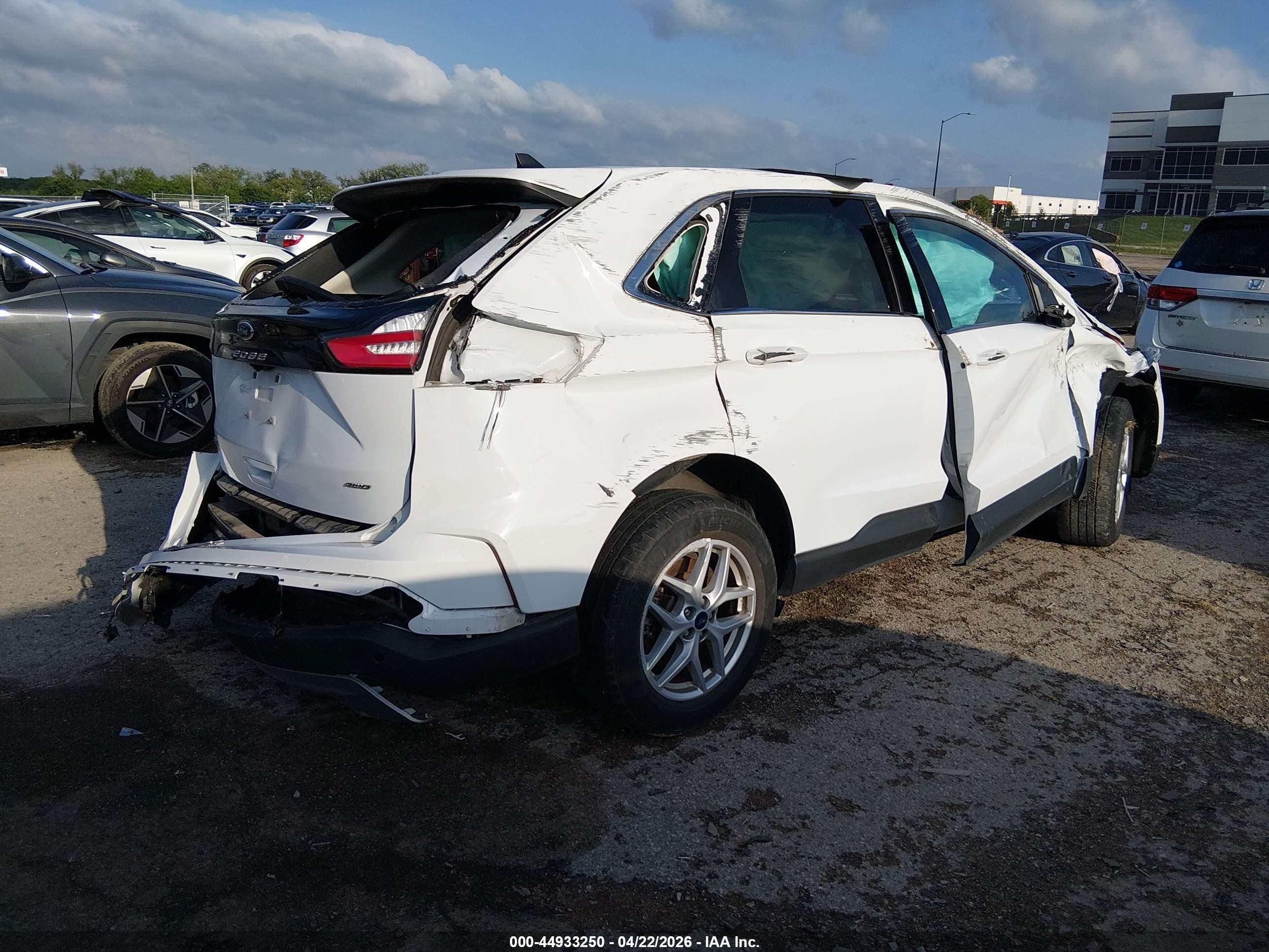 2022 Ford Edge Sel White vin: 2FMPK4J97NBA92710