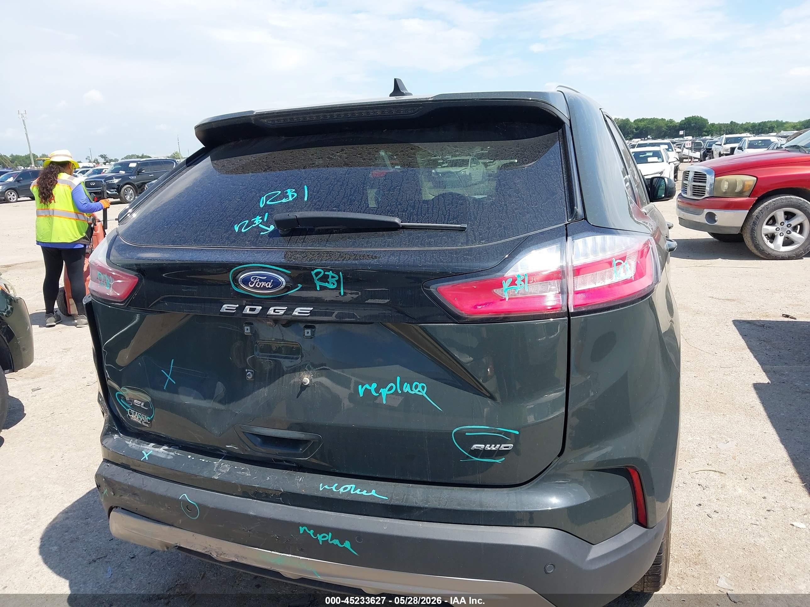 2024 Ford Edge Sel Green vin: 2FMPK4J97RBA33971