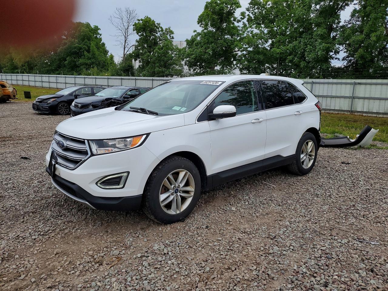 2018 Ford Edge Sel Белый vin: 2FMPK4J98JBC57478