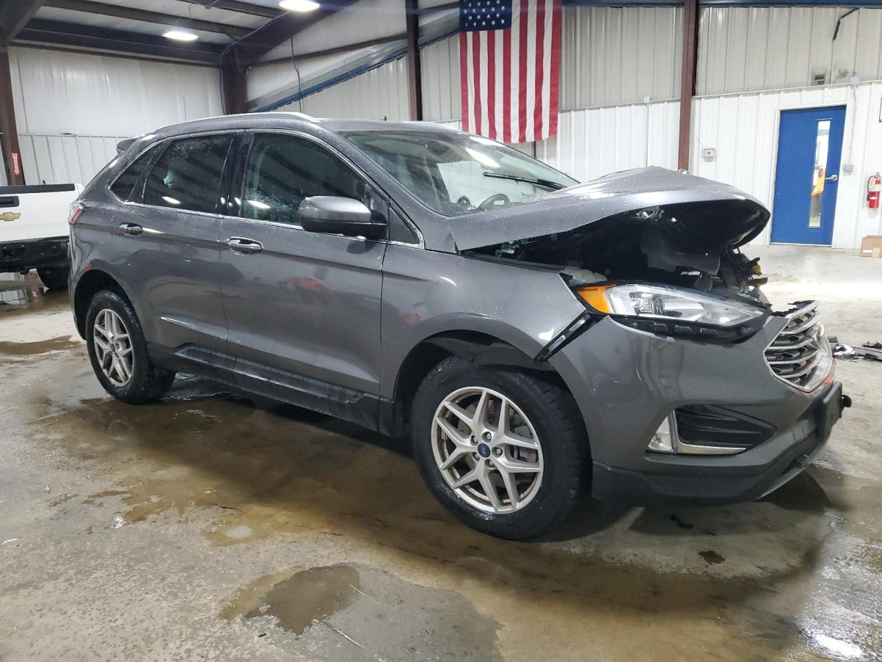 2021 Ford Edge Sel Gray vin: 2FMPK4J98MBA65143