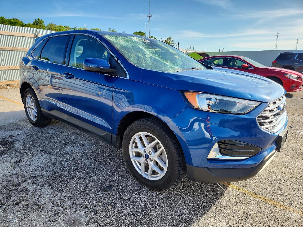 2022 Ford Edge Sel Blue vin: 2FMPK4J98NBA92635