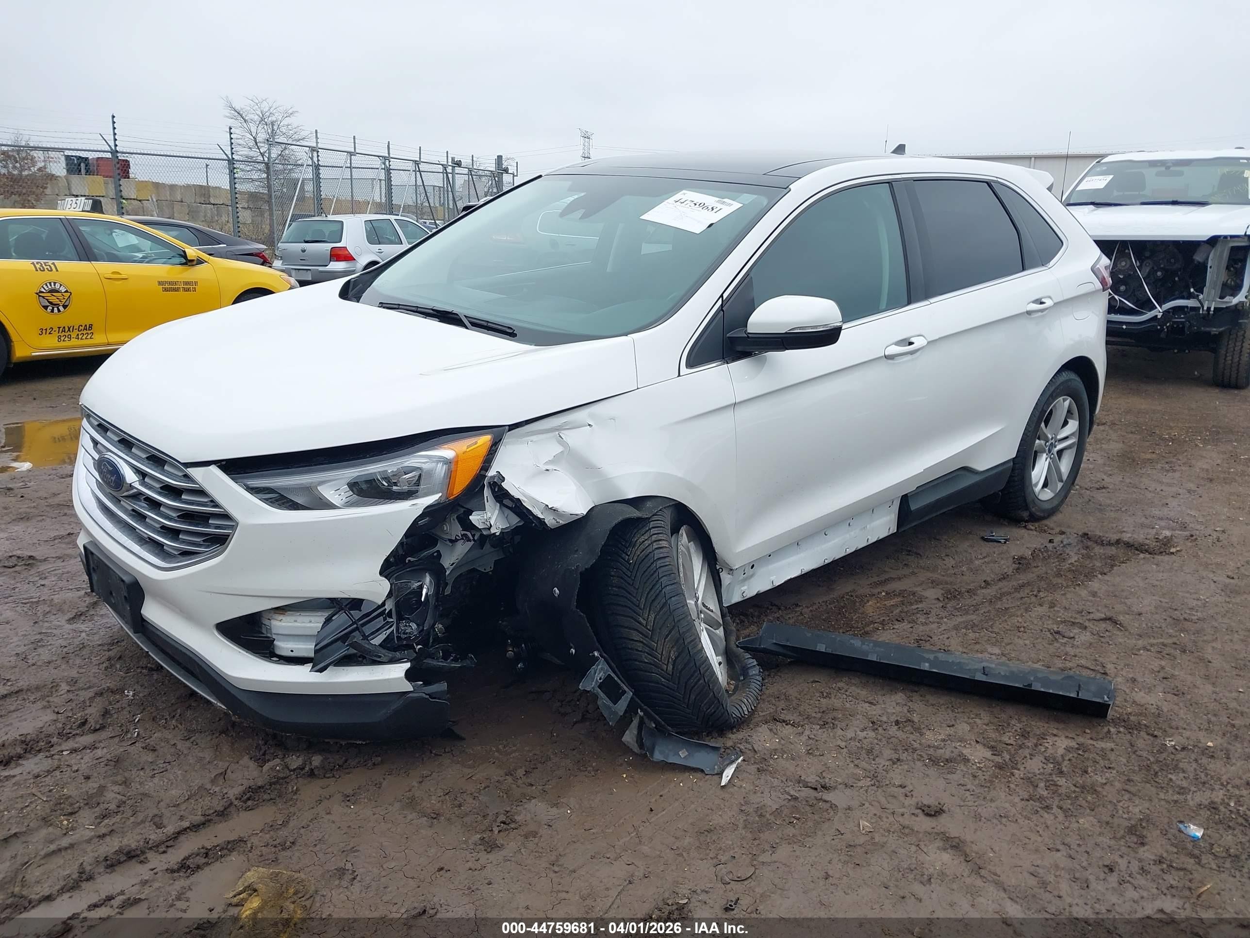 2020 Ford Edge Sel Белый vin: 2FMPK4J99LBB52564
