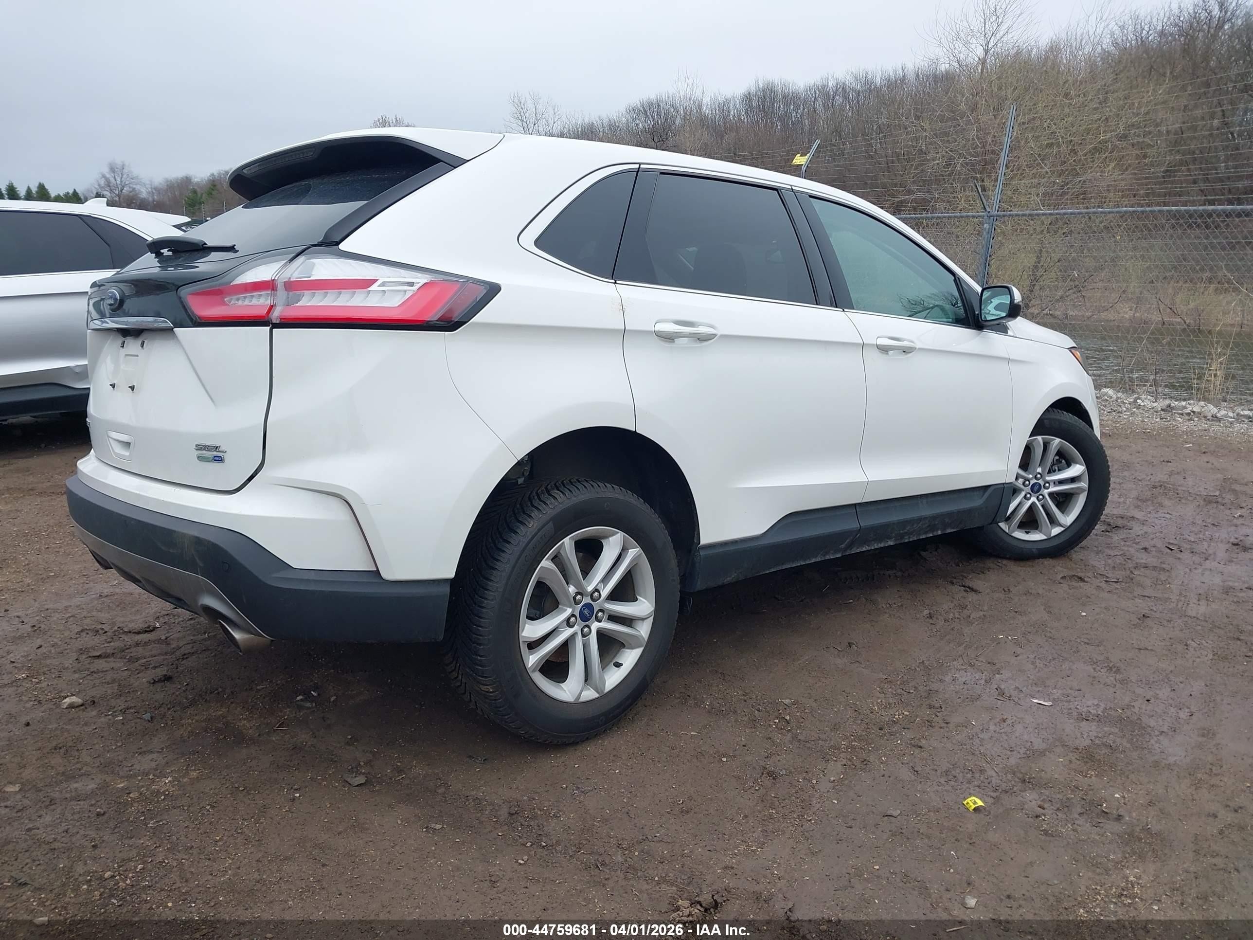 2020 Ford Edge Sel Белый vin: 2FMPK4J99LBB52564