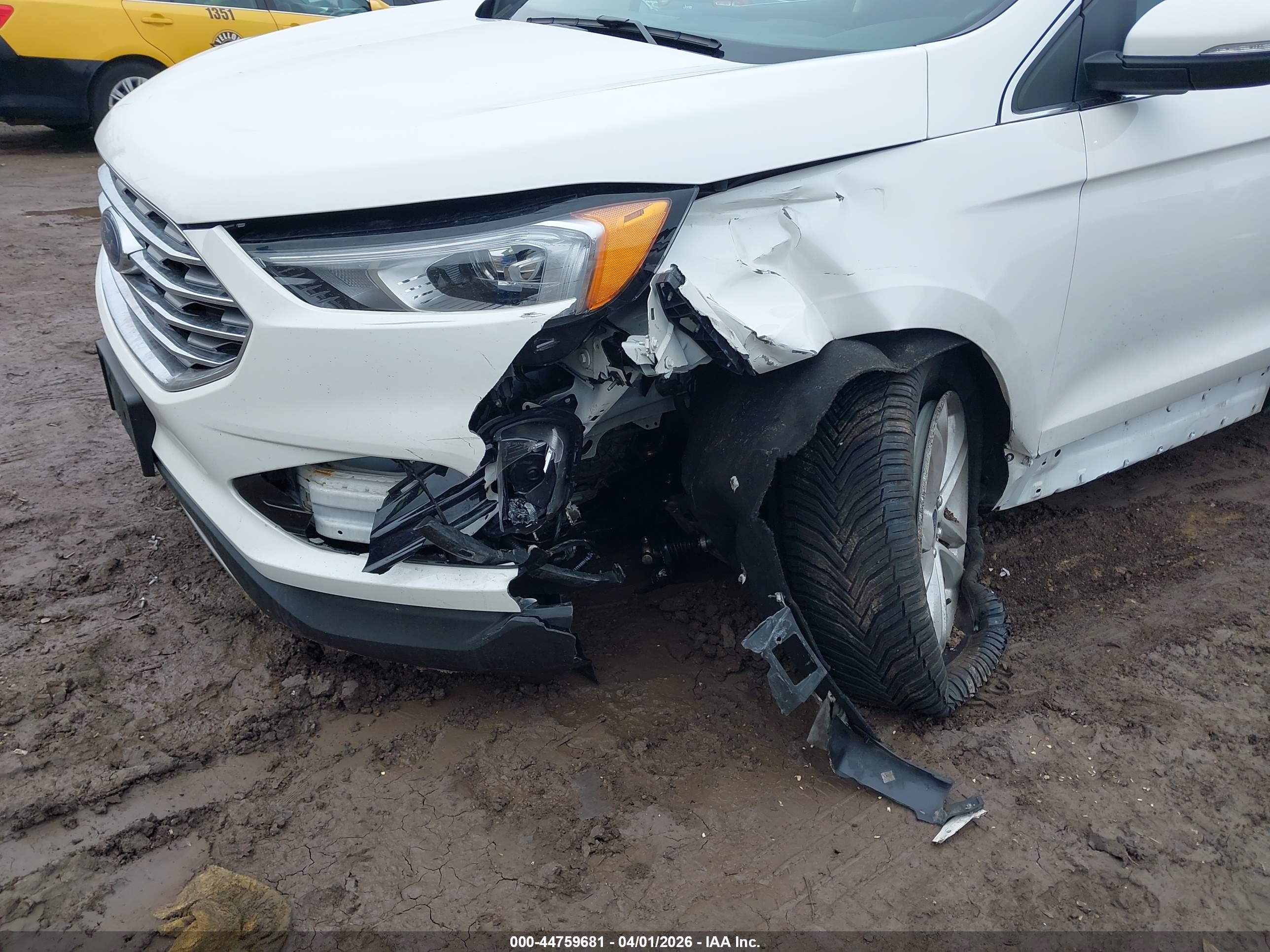 2020 Ford Edge Sel Белый vin: 2FMPK4J99LBB52564
