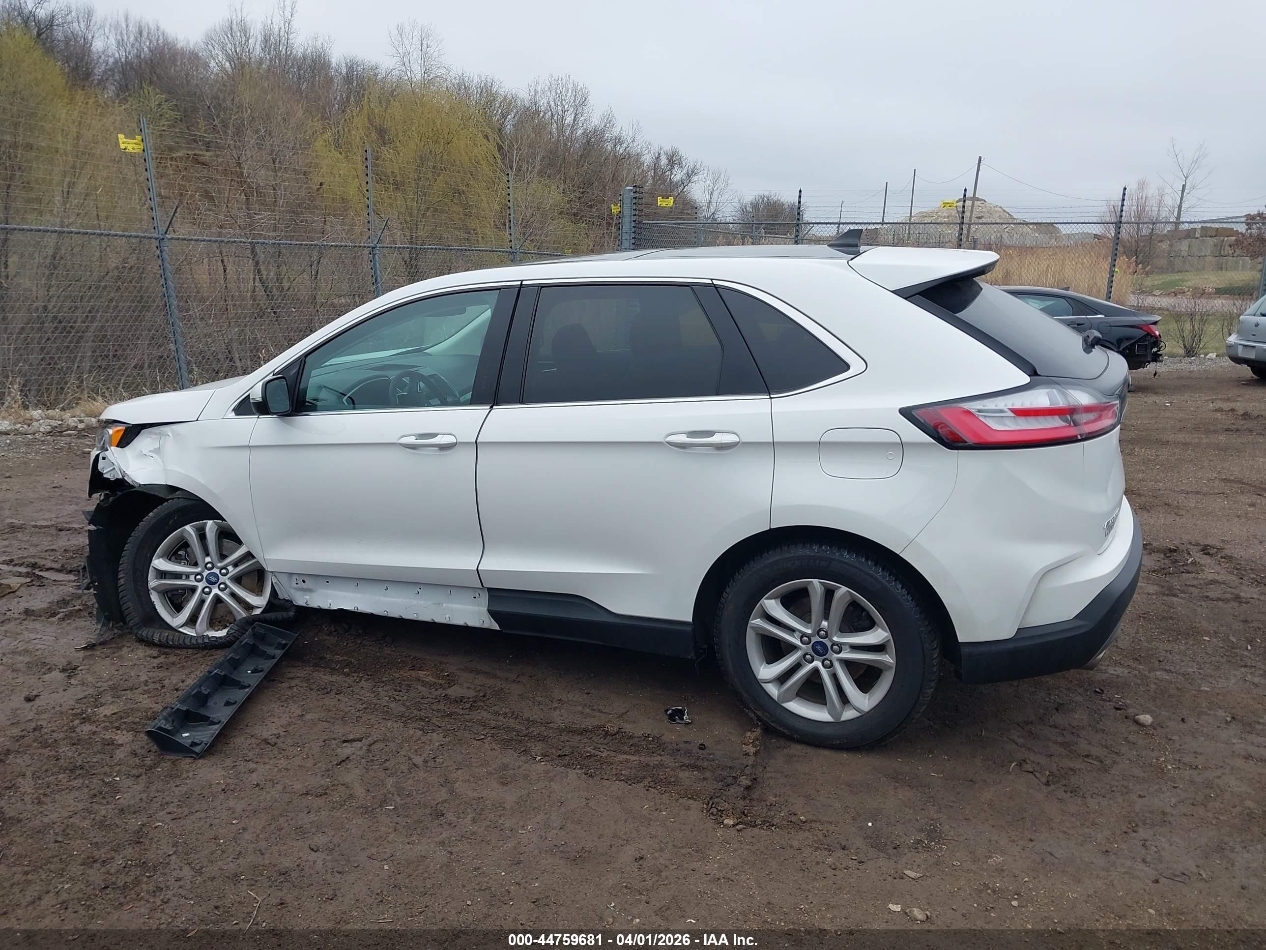 2020 Ford Edge Sel Белый vin: 2FMPK4J99LBB52564