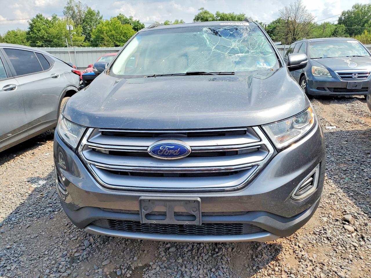 2016 Ford Edge Sel Gray vin: 2FMPK4J9XGBC08906
