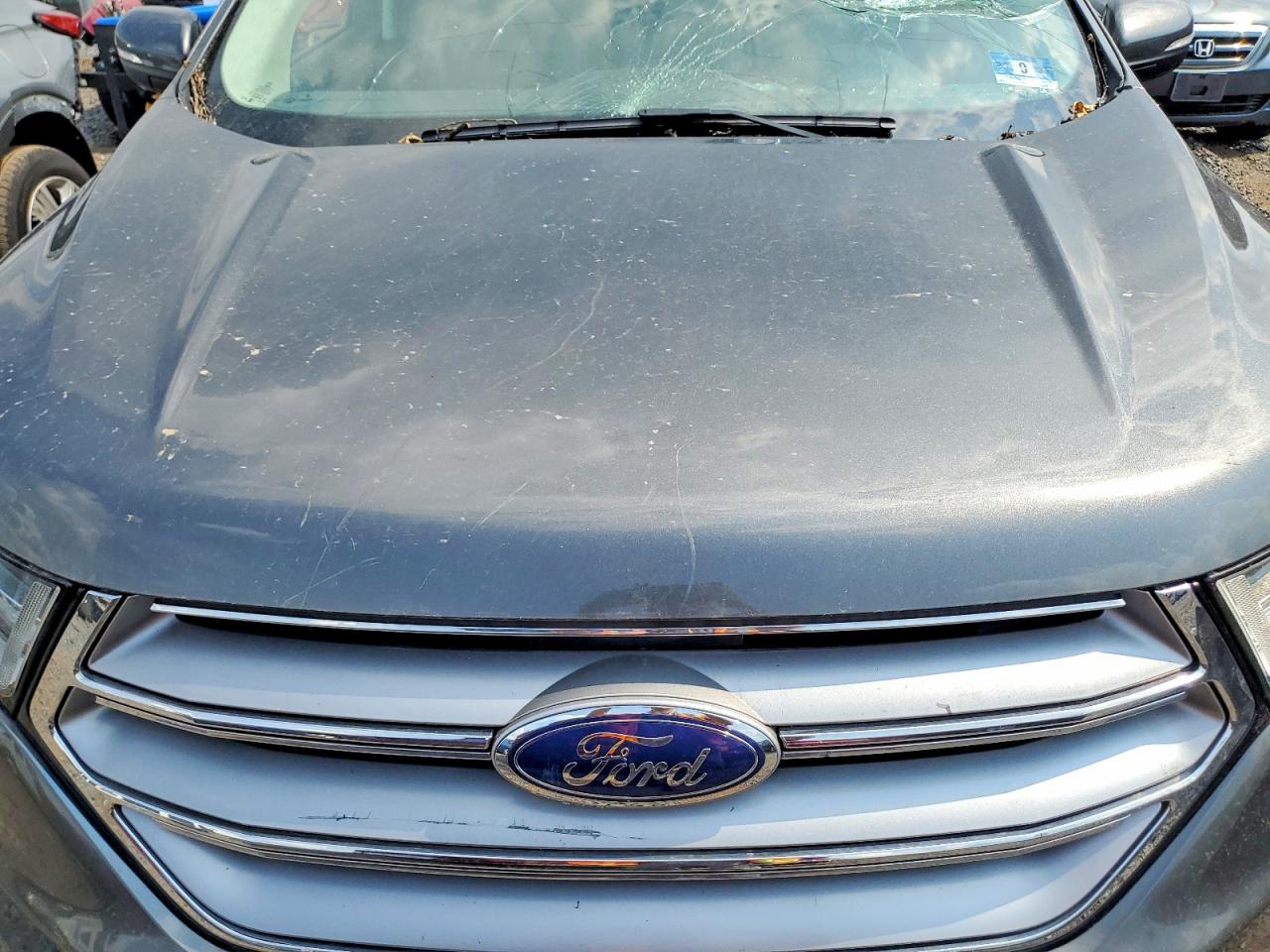 2016 Ford Edge Sel Gray vin: 2FMPK4J9XGBC08906