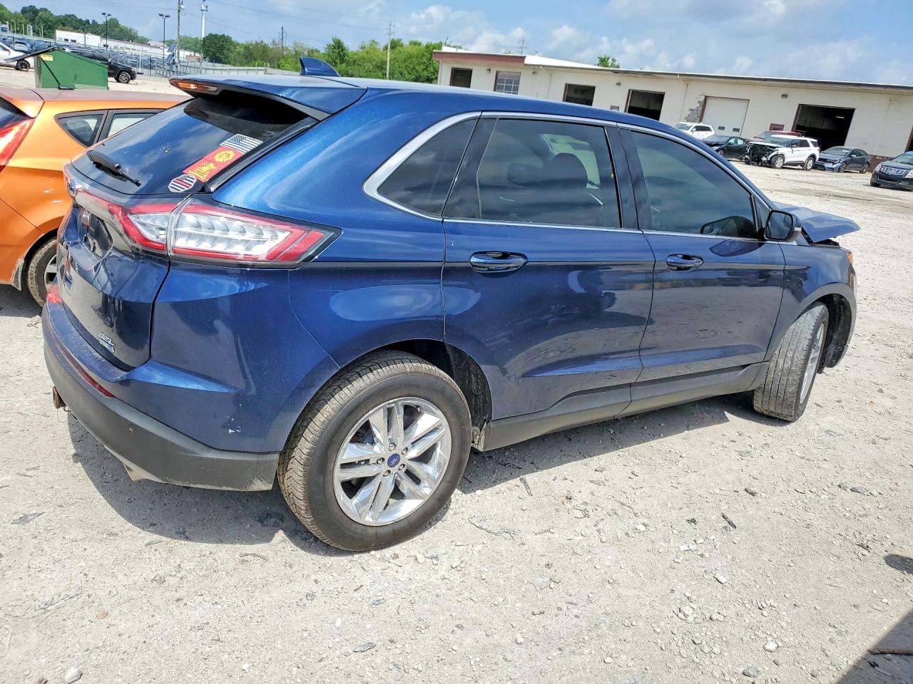 2017 Ford Edge Sel Blue vin: 2FMPK4J9XHBC25691