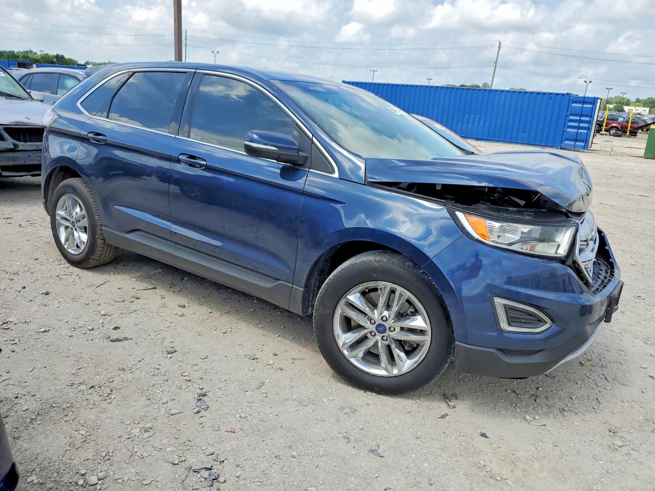 2017 Ford Edge Sel Blue vin: 2FMPK4J9XHBC25691