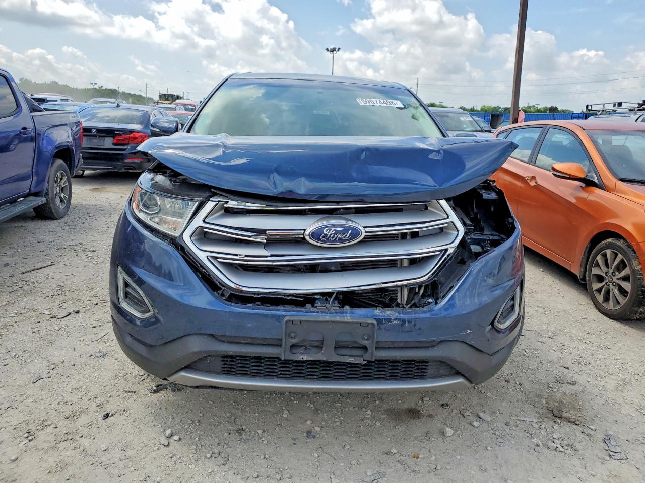 2017 Ford Edge Sel Blue vin: 2FMPK4J9XHBC25691