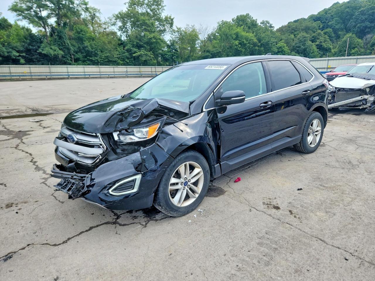 2017 Ford Edge Sel Черный vin: 2FMPK4J9XHBC30292