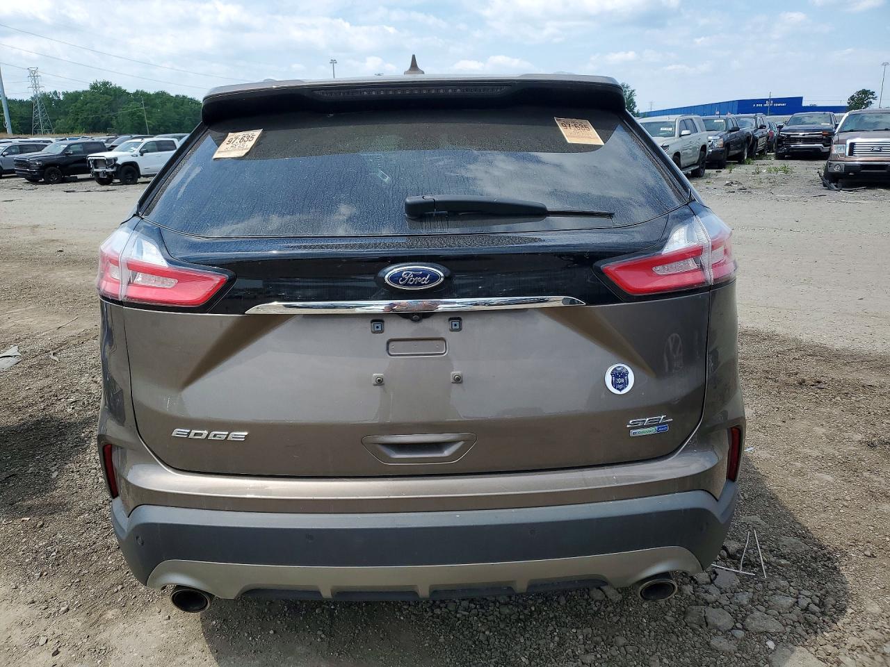 2019 Ford Edge Sel Желто-коричневый vin: 2FMPK4J9XKBB80162