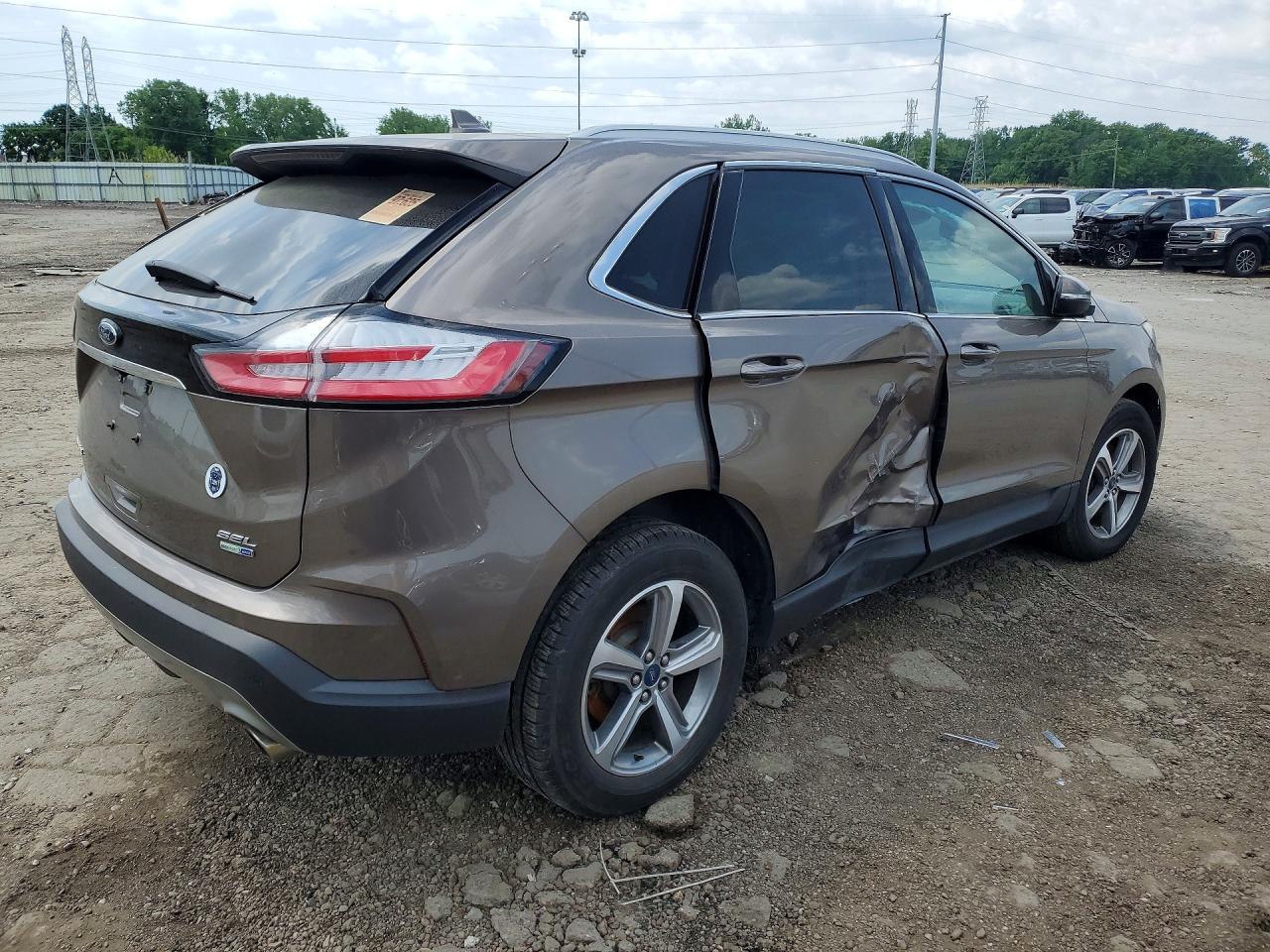 2019 Ford Edge Sel Желто-коричневый vin: 2FMPK4J9XKBB80162