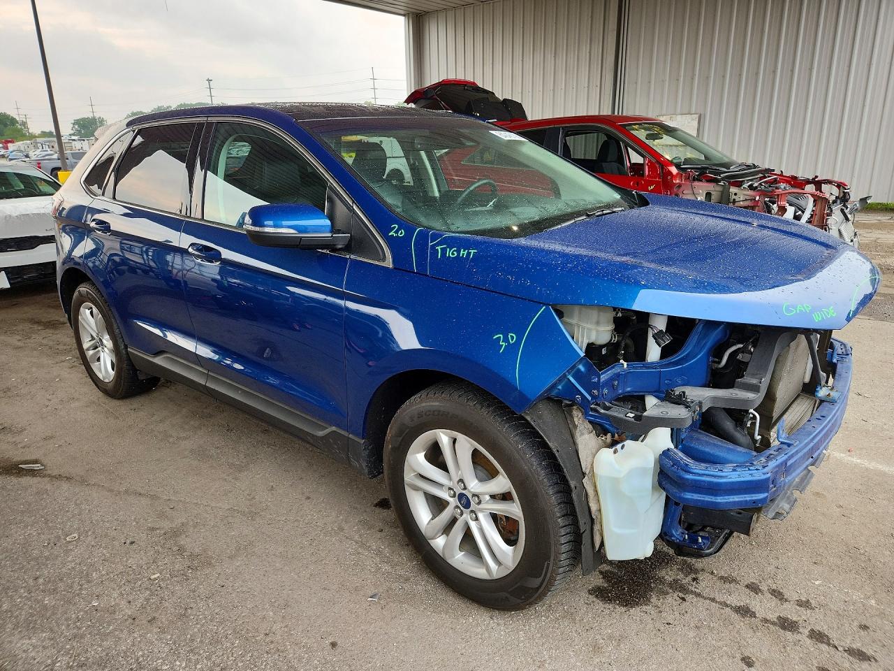 2020 Ford Edge Sel Синий vin: 2FMPK4J9XLBA48360