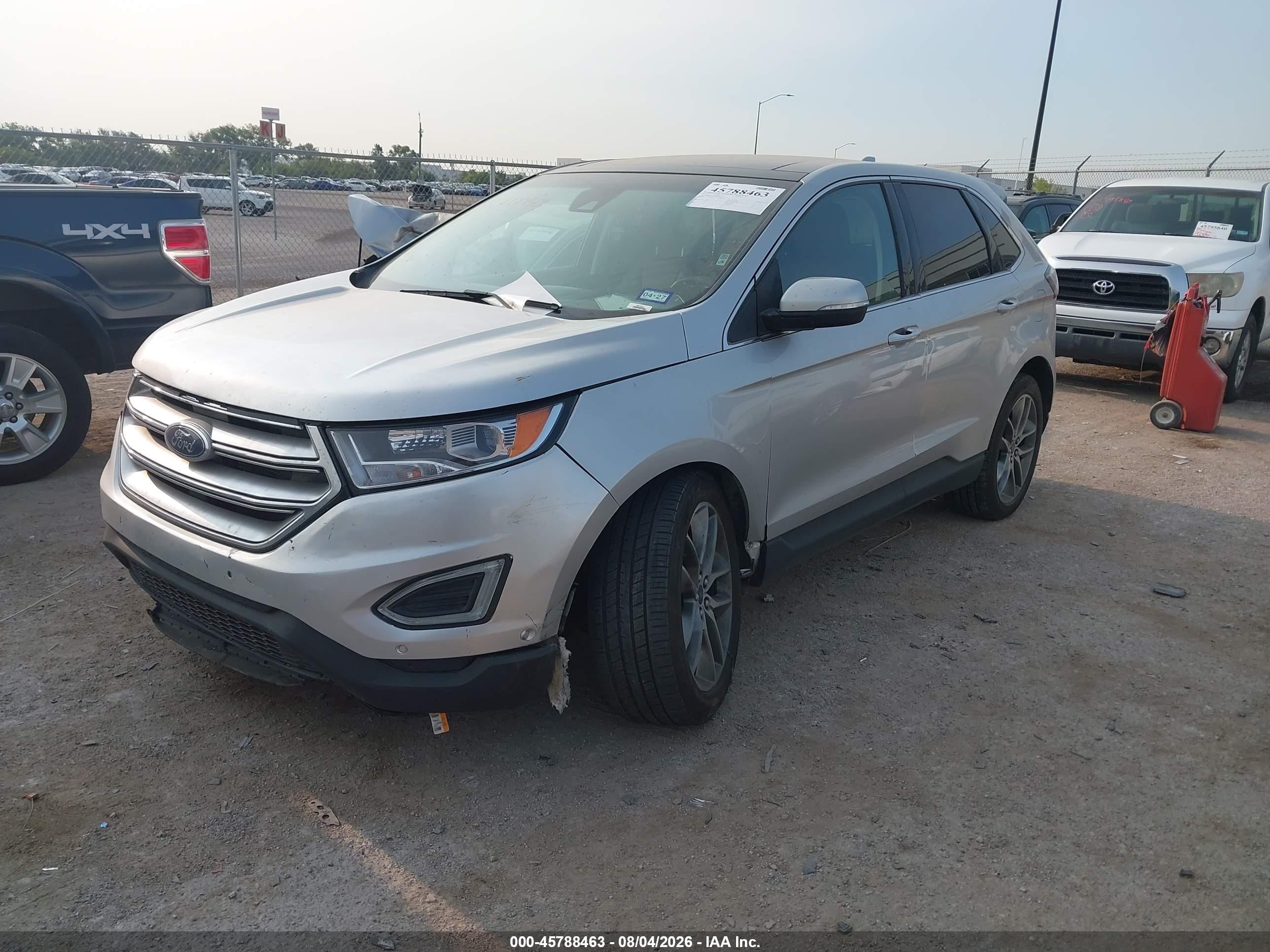 2015 Ford Edge Titanium Silver vin: 2FMPK4K80FBB03165