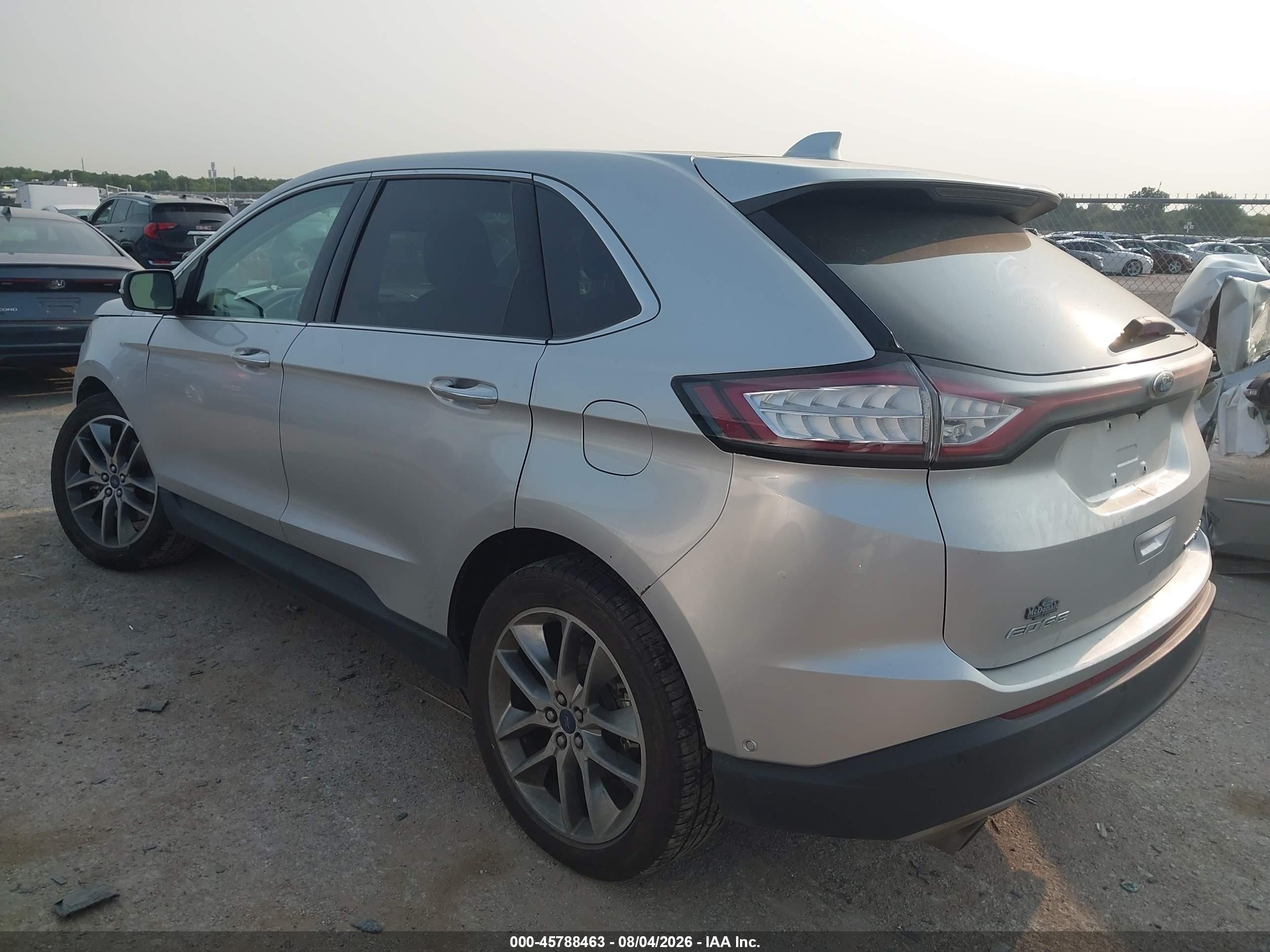 2015 Ford Edge Titanium Silver vin: 2FMPK4K80FBB03165