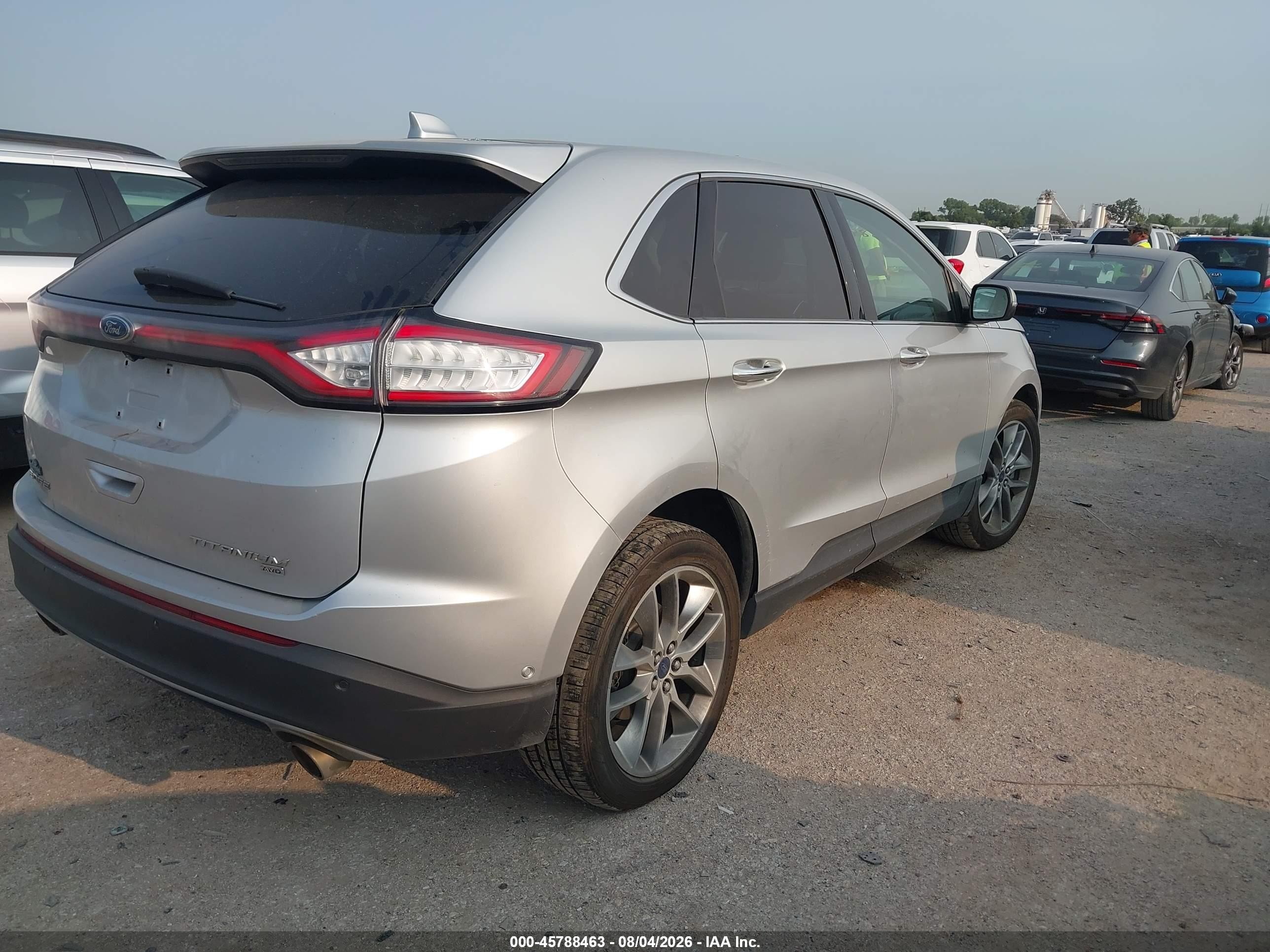 2015 Ford Edge Titanium Silver vin: 2FMPK4K80FBB03165