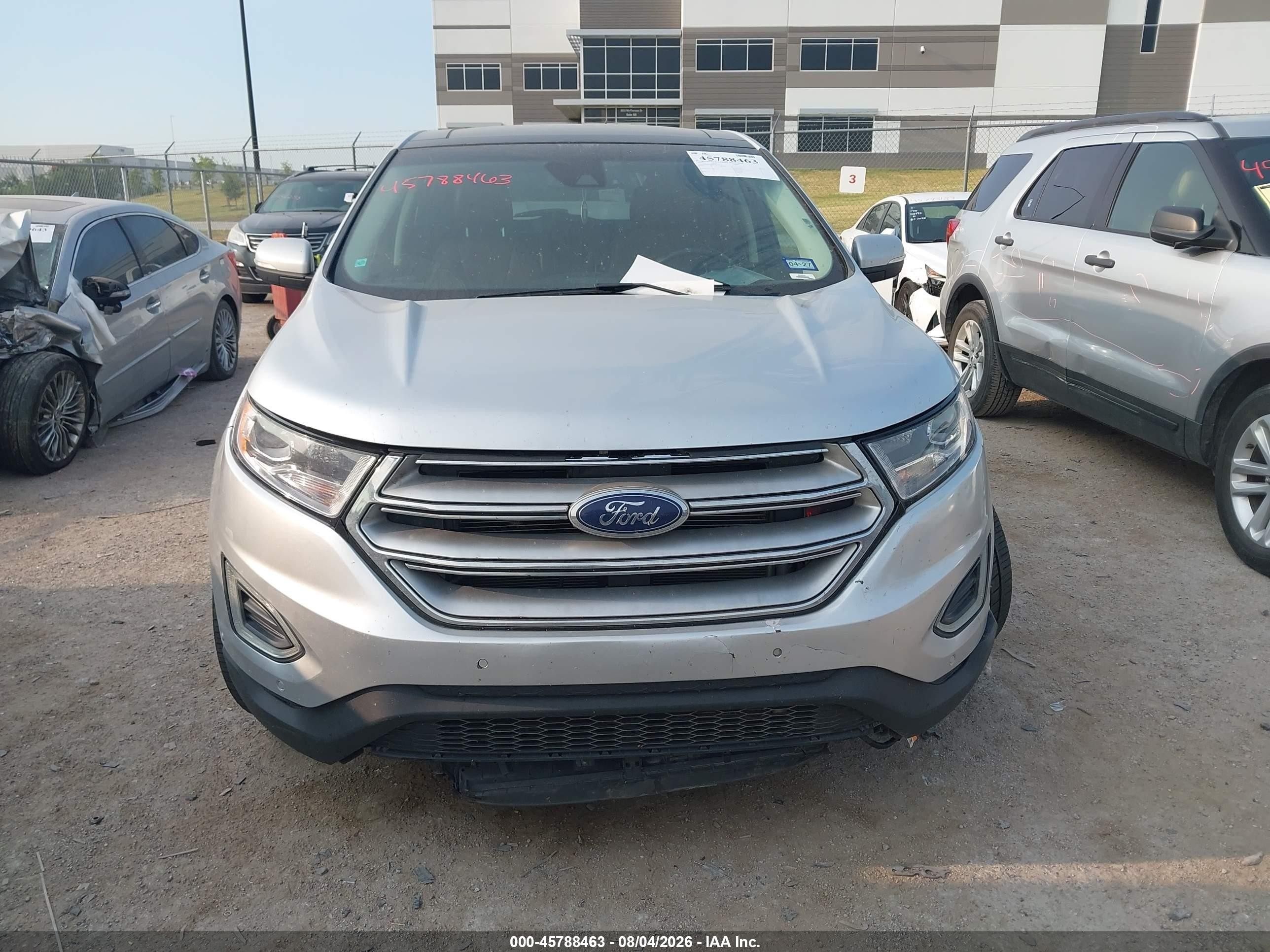 2015 Ford Edge Titanium Silver vin: 2FMPK4K80FBB03165