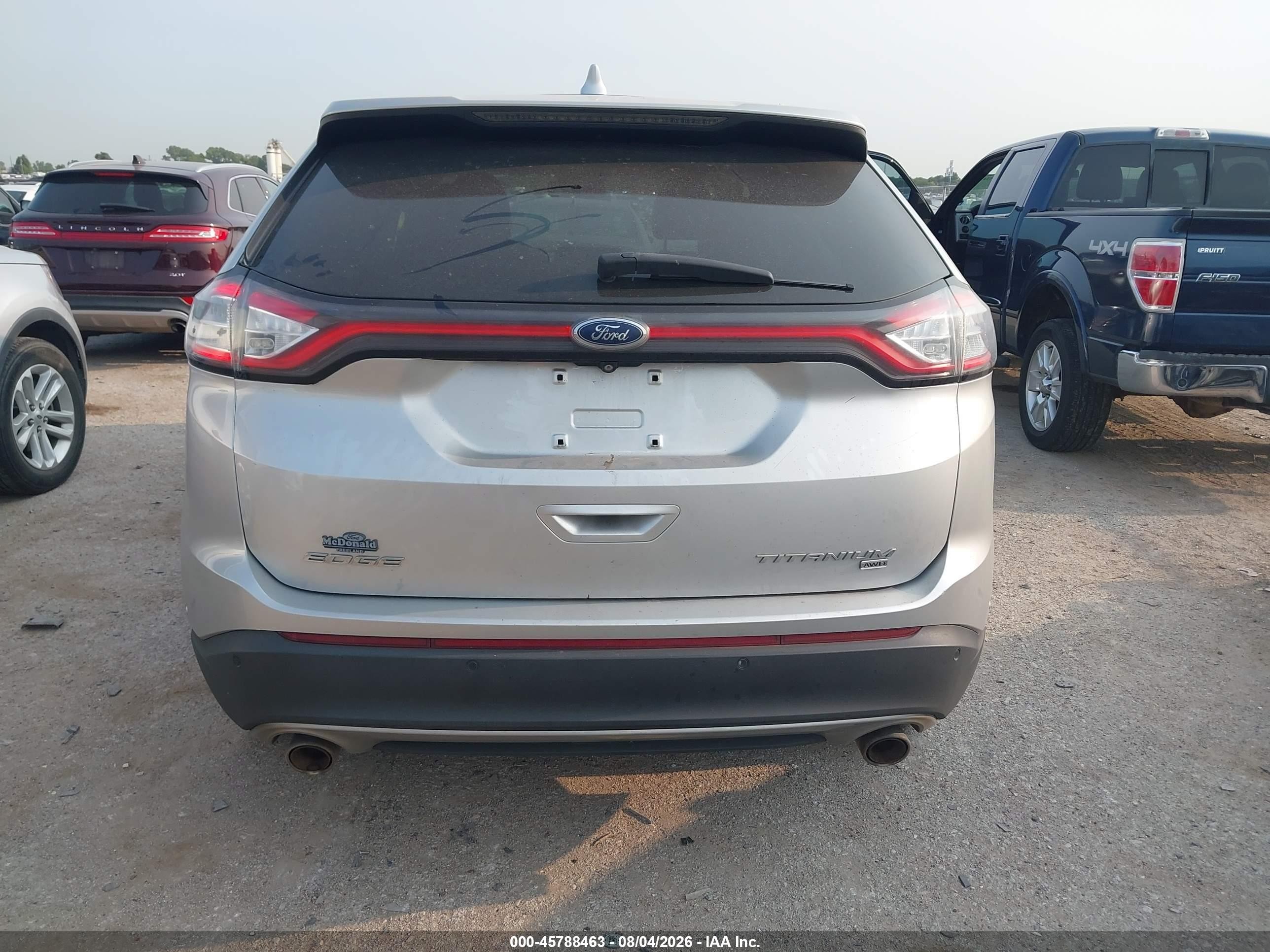2015 Ford Edge Titanium Silver vin: 2FMPK4K80FBB03165
