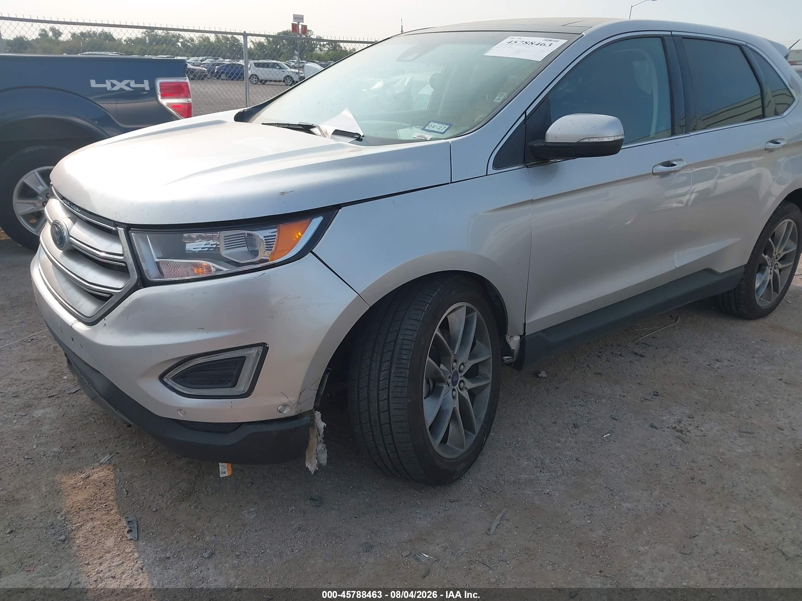 2015 Ford Edge Titanium Silver vin: 2FMPK4K80FBB03165
