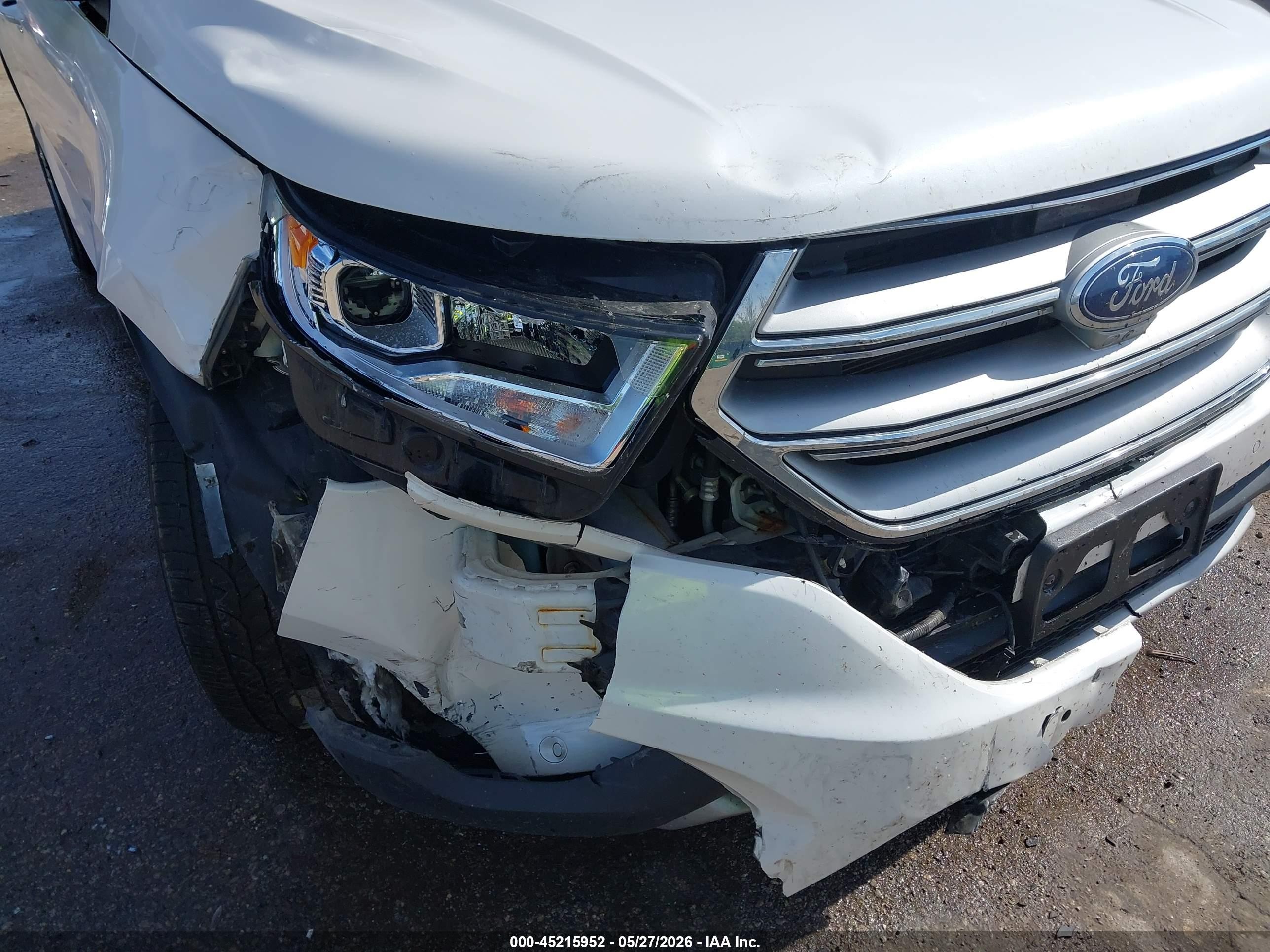 2015 Ford Edge Titanium White vin: 2FMPK4K80FBB23609