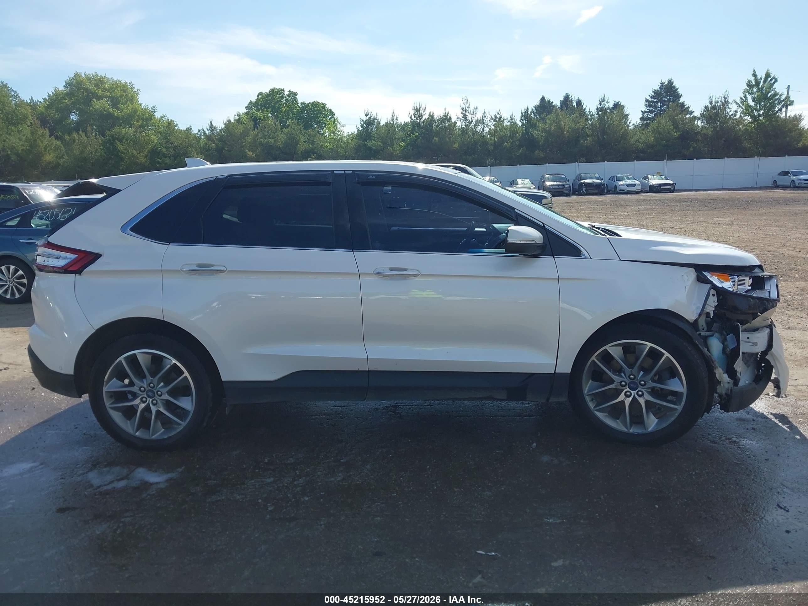 2015 Ford Edge Titanium White vin: 2FMPK4K80FBB23609
