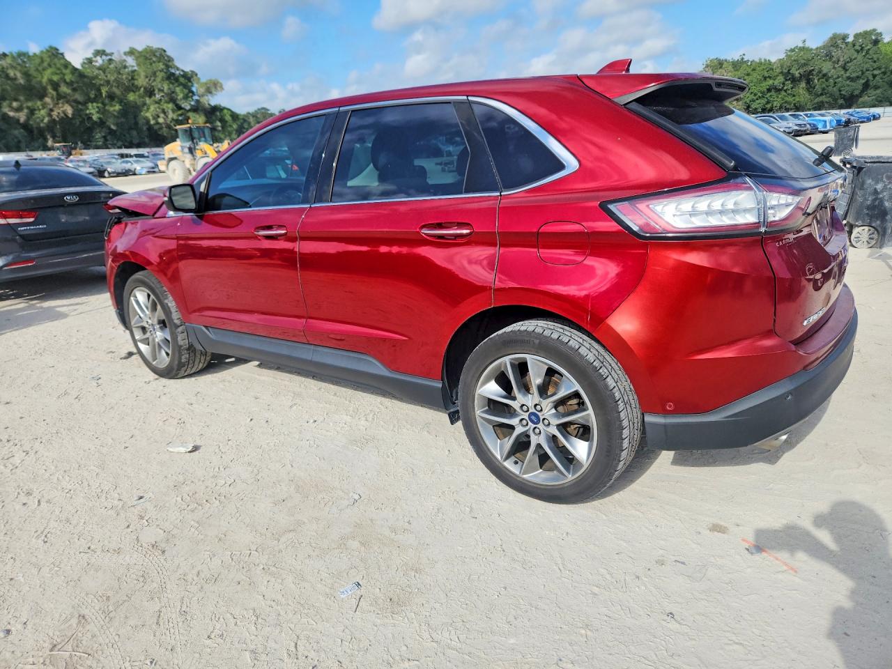 2015 Ford Edge Titanium Red vin: 2FMPK4K81FBB15549