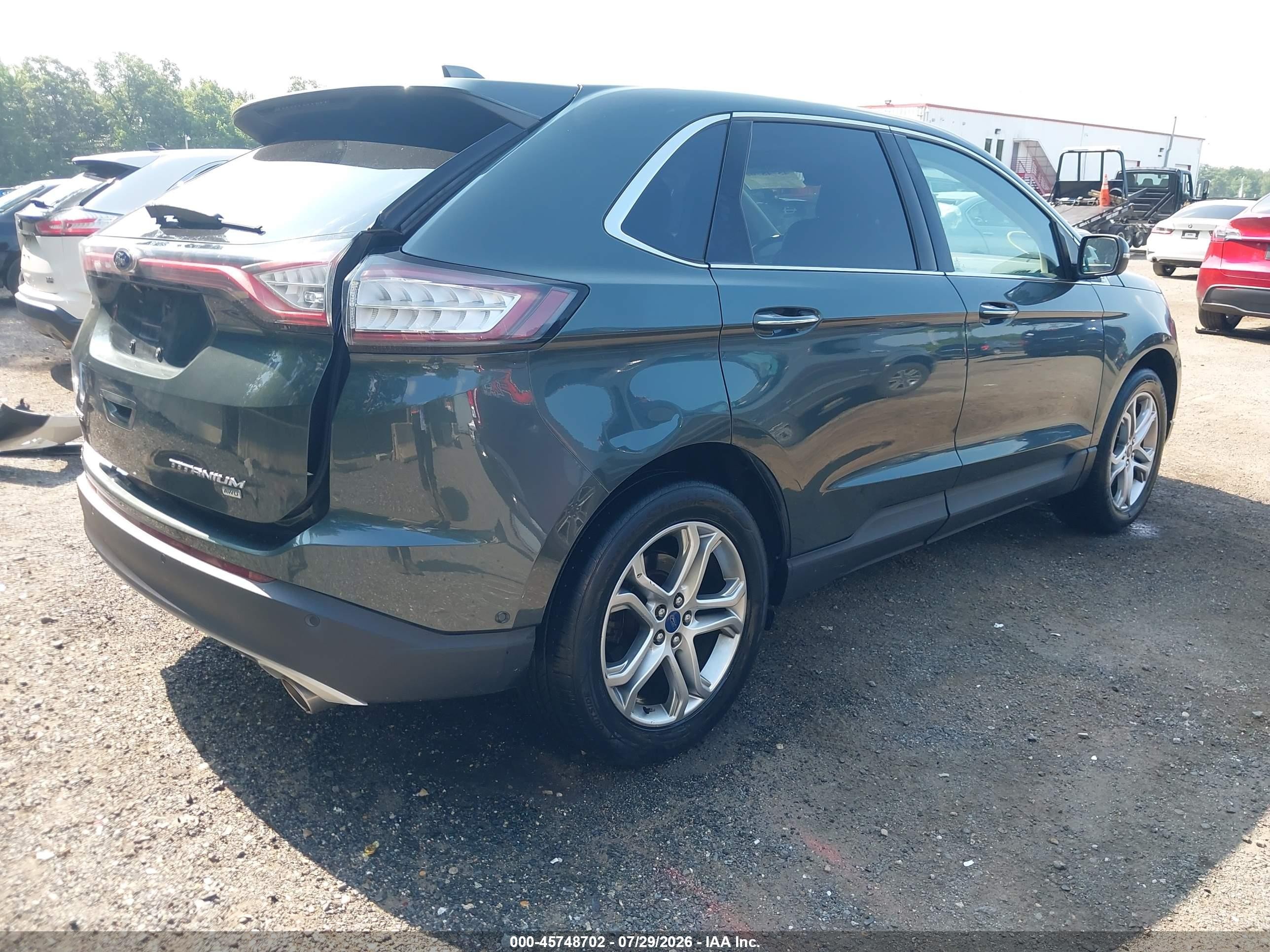 2015 Ford Edge Titanium Gray vin: 2FMPK4K81FBB99016