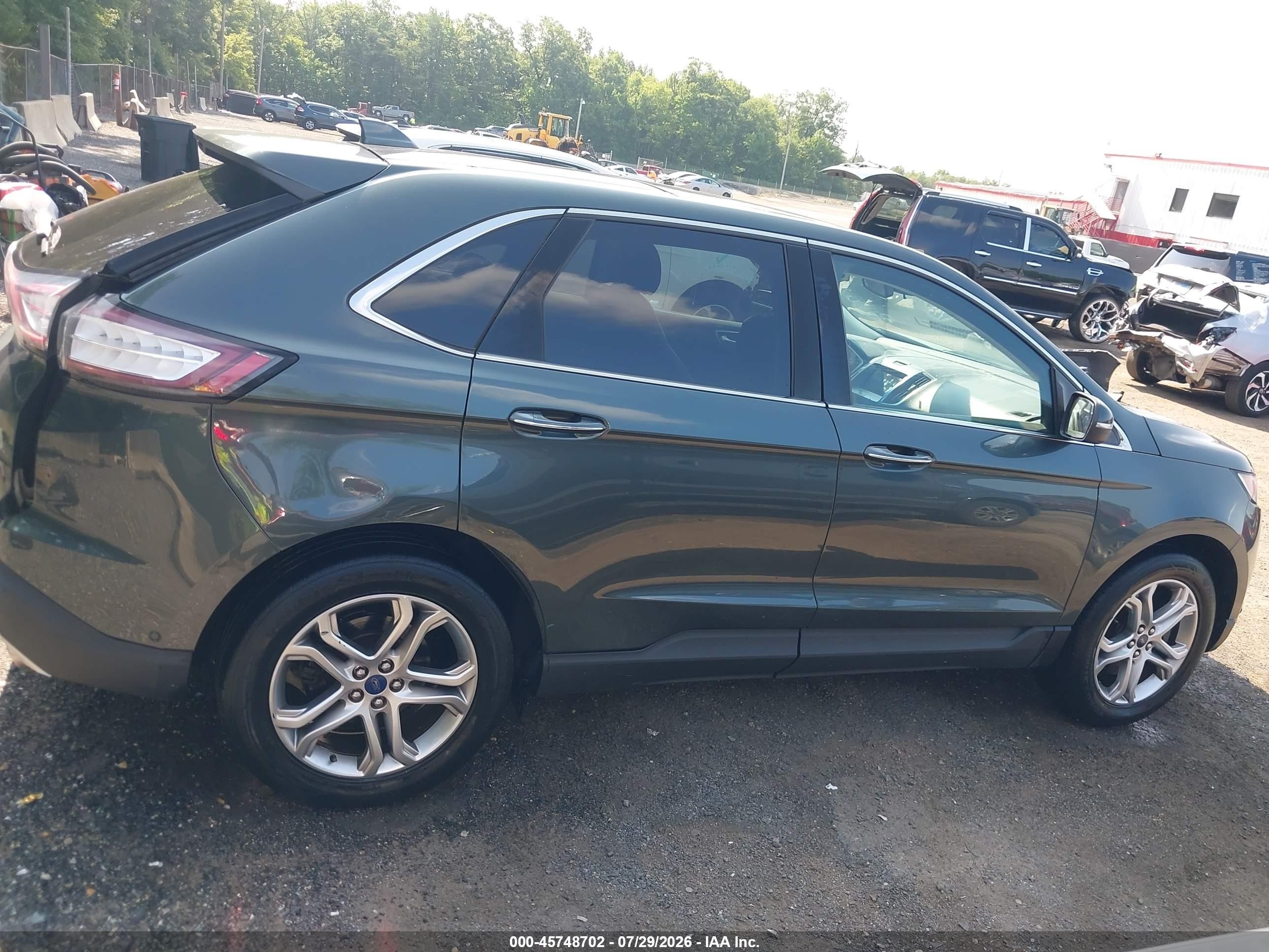 2015 Ford Edge Titanium Gray vin: 2FMPK4K81FBB99016