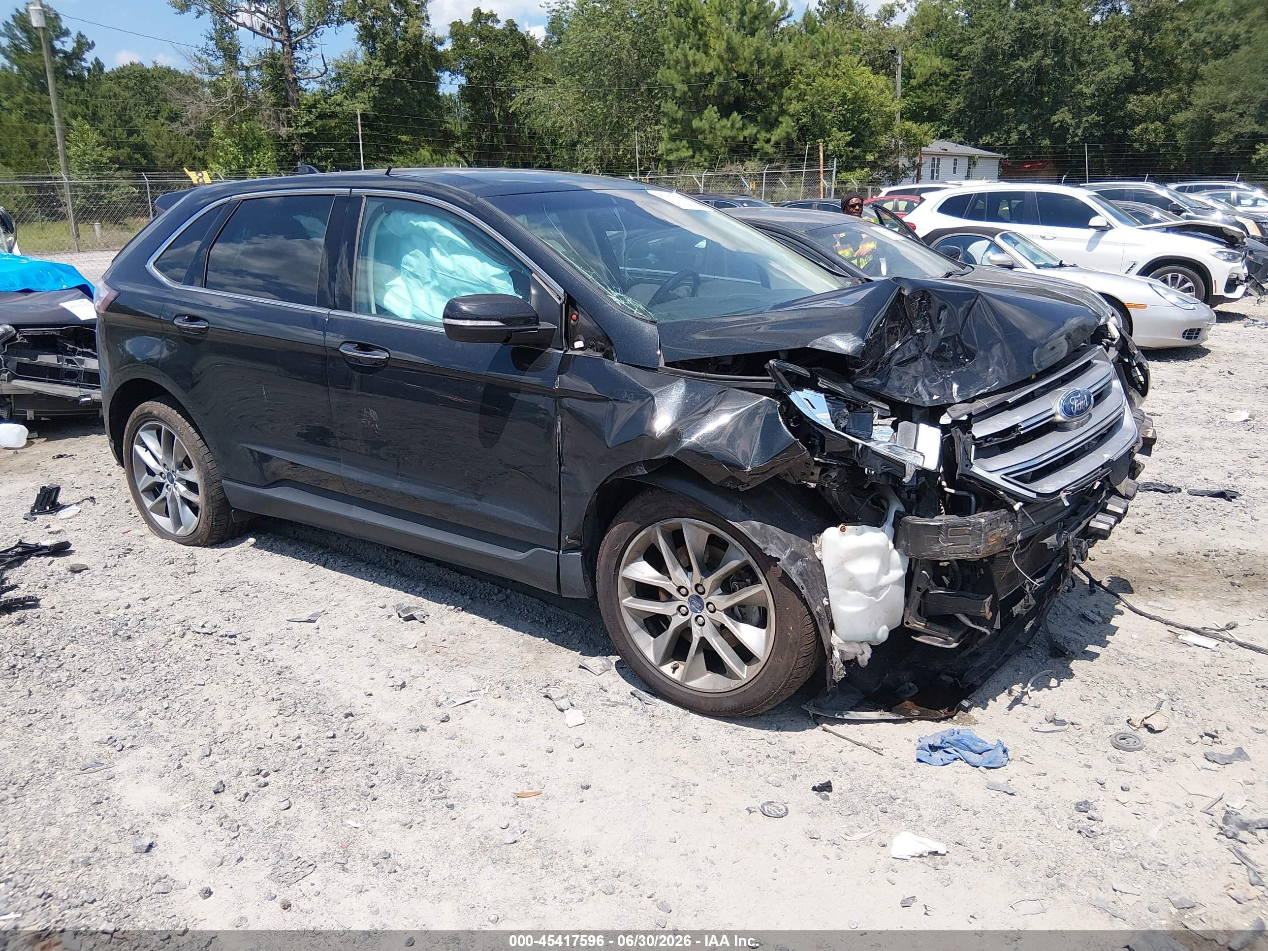 2015 Ford Edge Titanium Black vin: 2FMPK4K82FBB19061