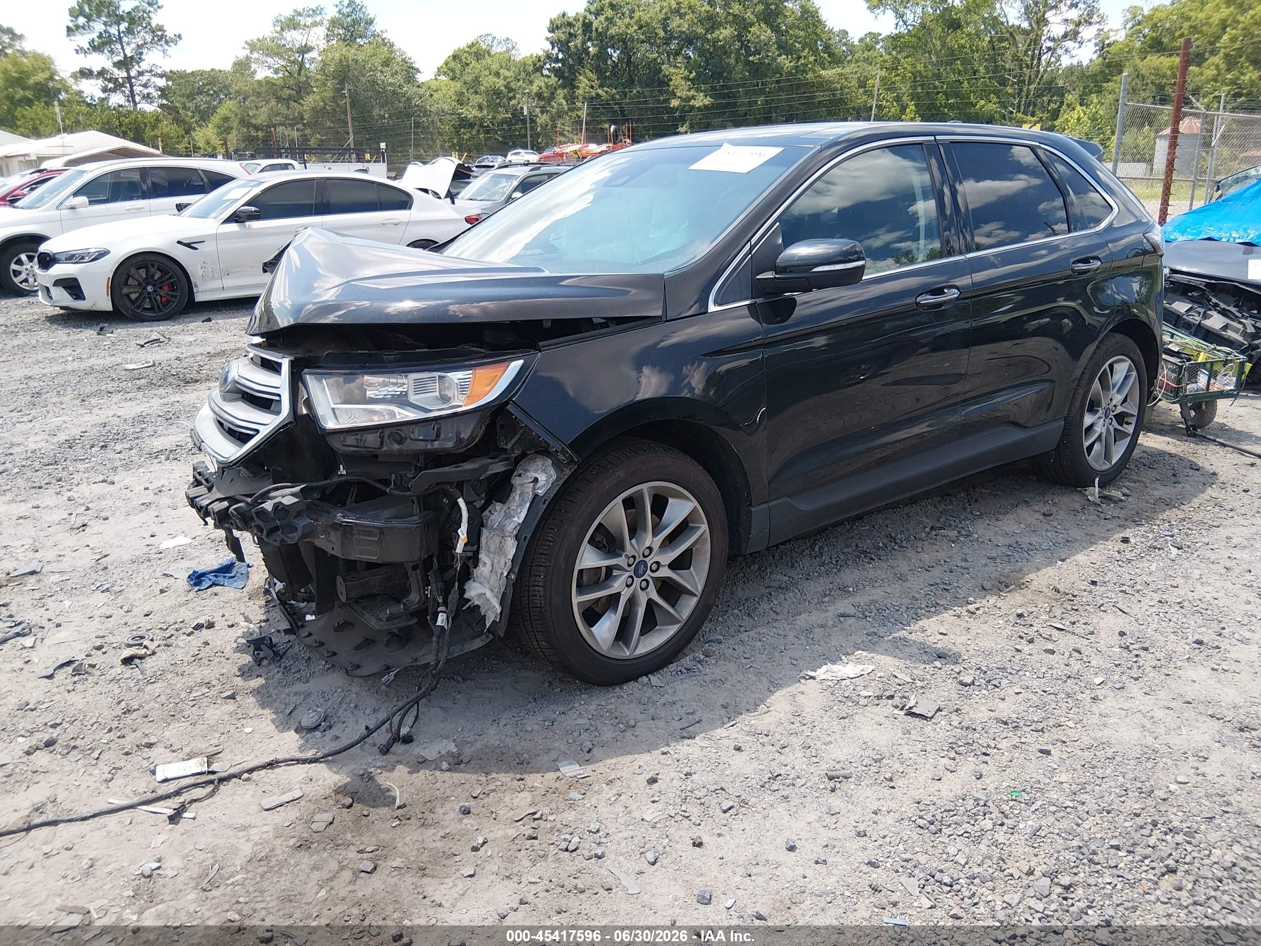 2015 Ford Edge Titanium Black vin: 2FMPK4K82FBB19061