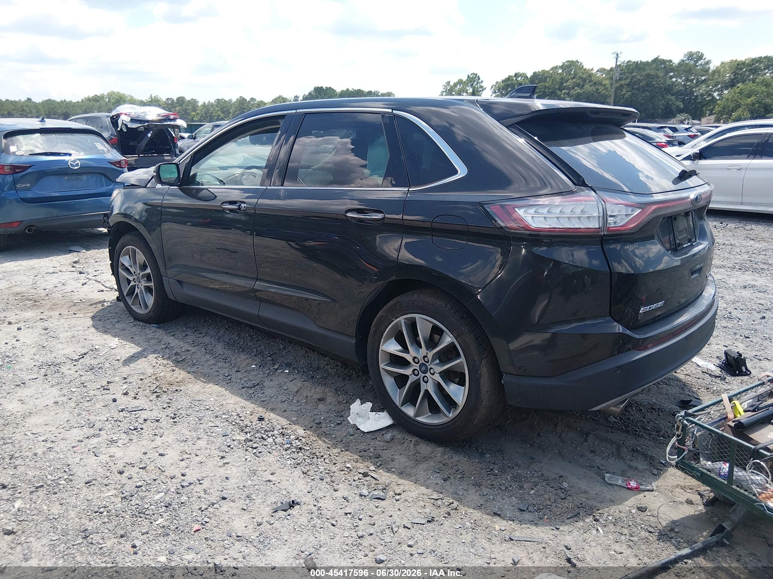 2015 Ford Edge Titanium Black vin: 2FMPK4K82FBB19061