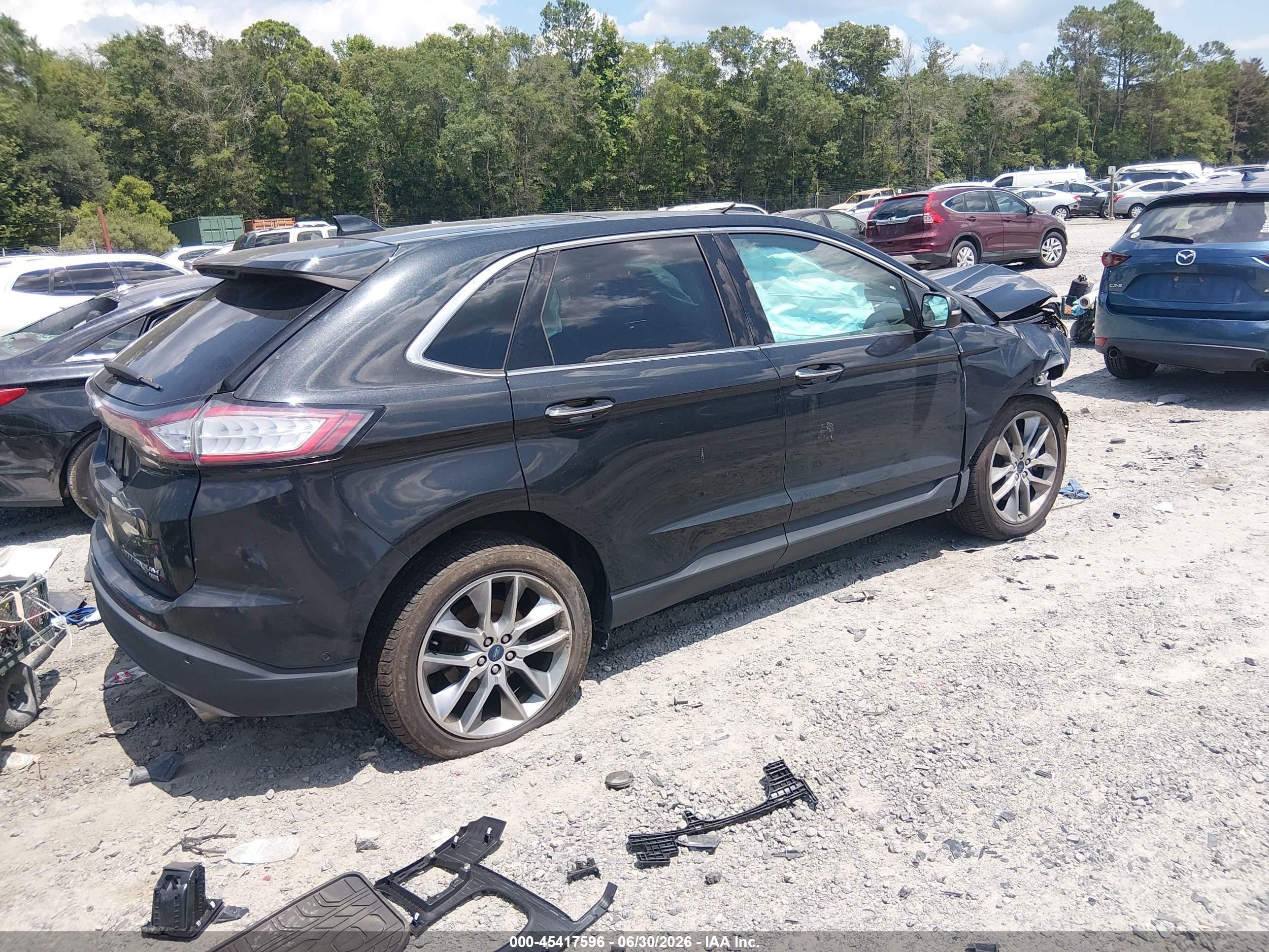 2015 Ford Edge Titanium Black vin: 2FMPK4K82FBB19061