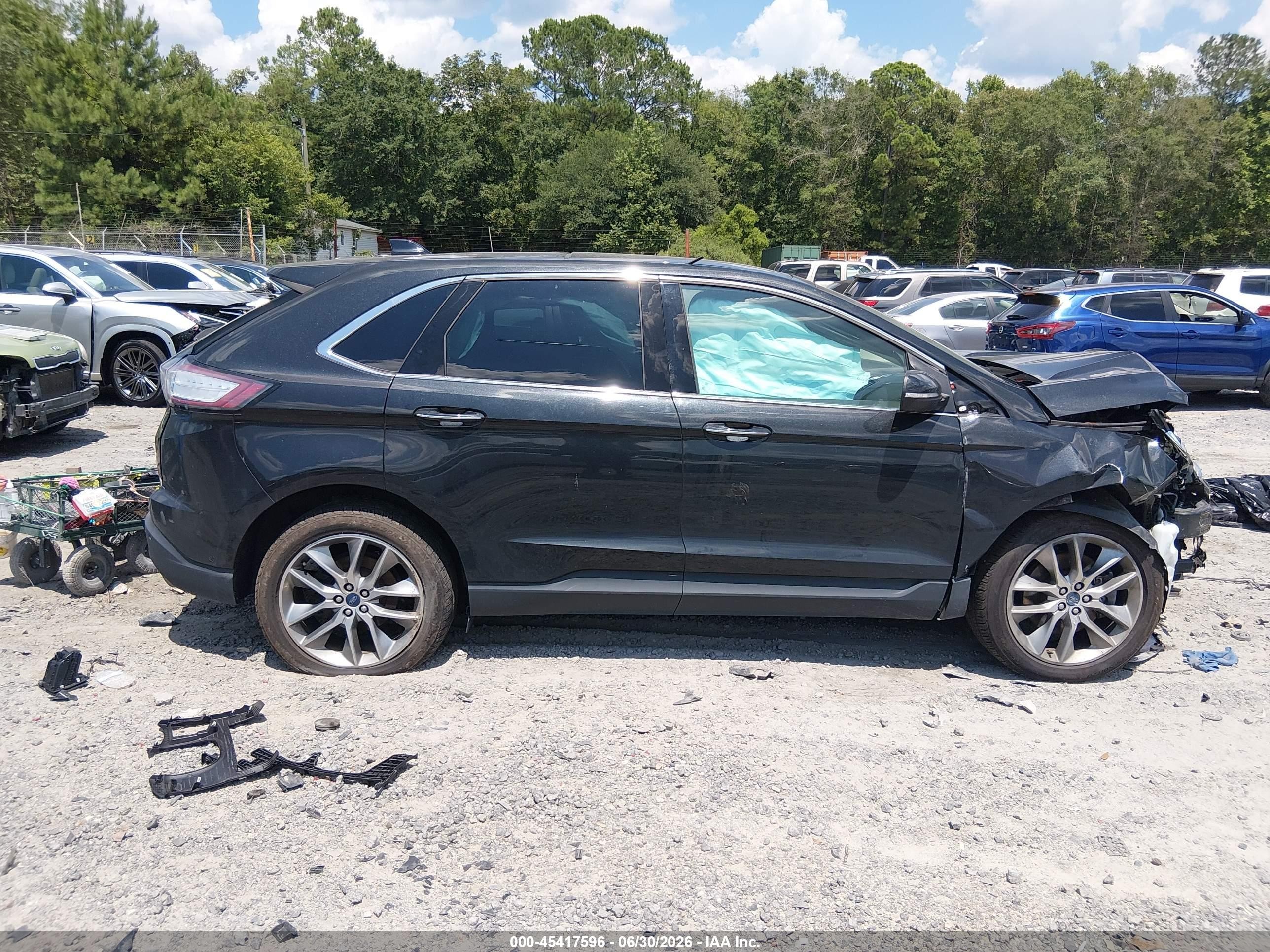 2015 Ford Edge Titanium Black vin: 2FMPK4K82FBB19061