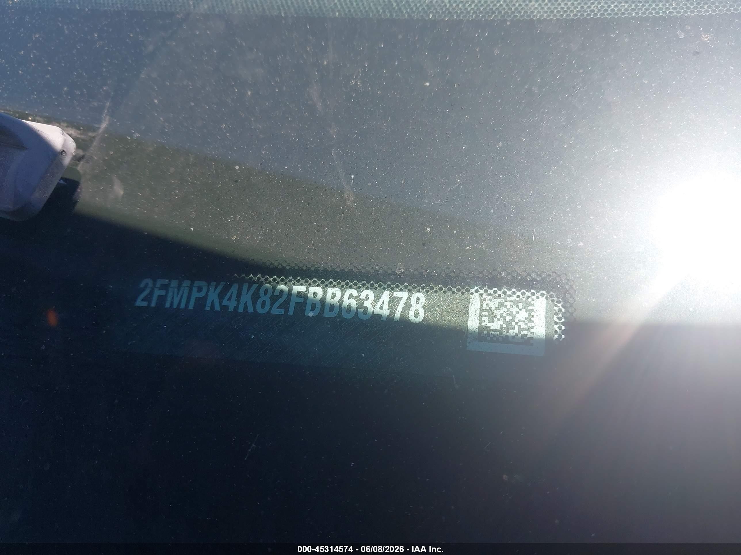 2015 Ford Edge Titanium Черный vin: 2FMPK4K82FBB63478