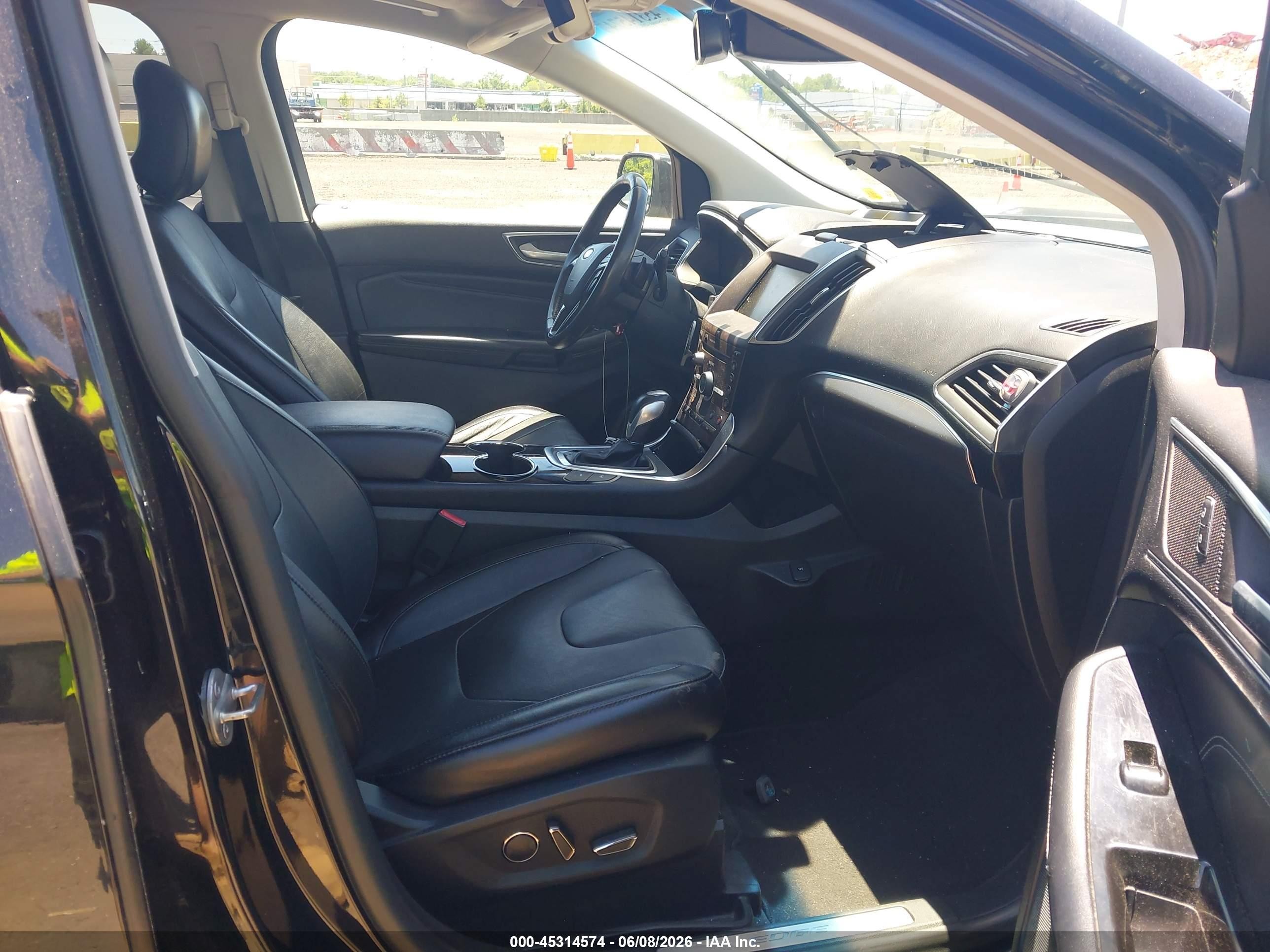 2015 Ford Edge Titanium Черный vin: 2FMPK4K82FBB63478