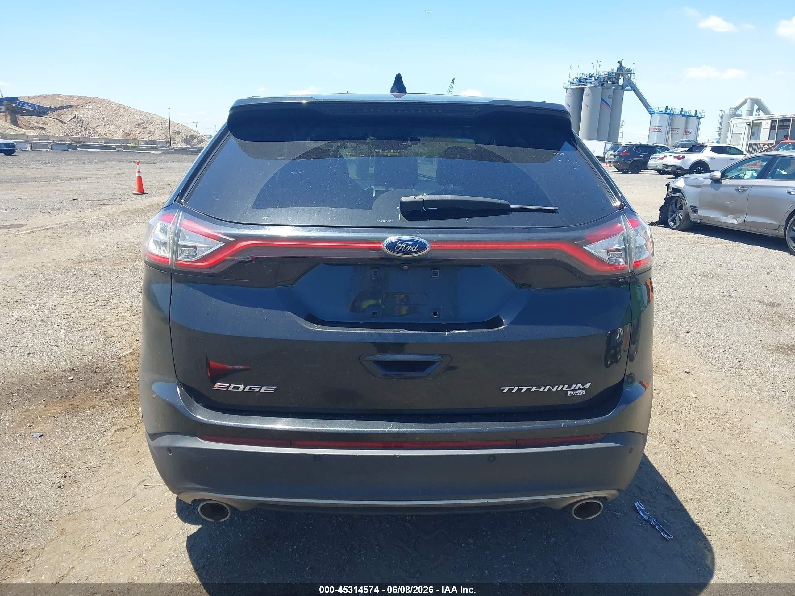 2015 Ford Edge Titanium Черный vin: 2FMPK4K82FBB63478
