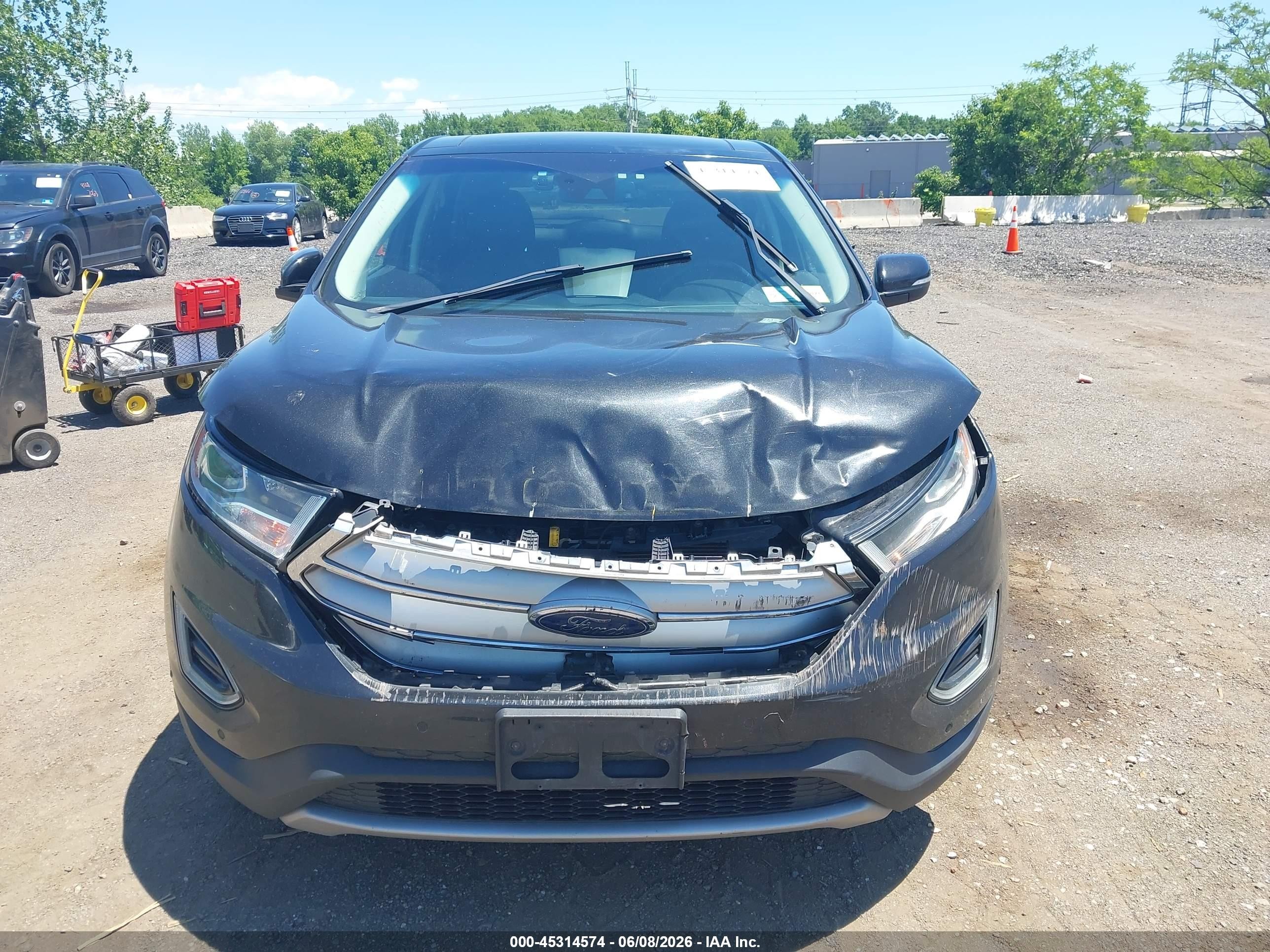 2015 Ford Edge Titanium Черный vin: 2FMPK4K82FBB63478