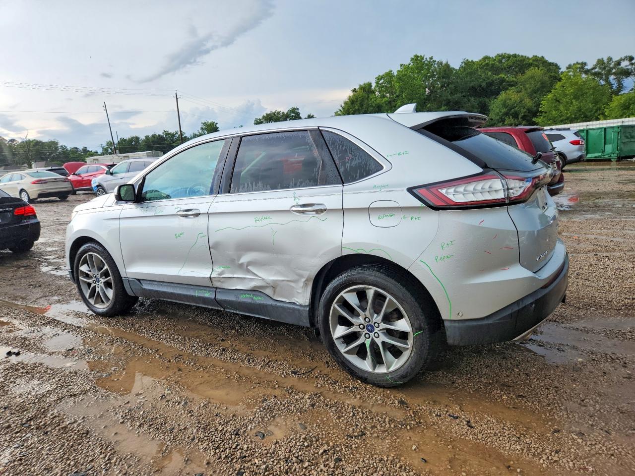 2015 Ford Edge Titanium Silver vin: 2FMPK4K82FBB65442