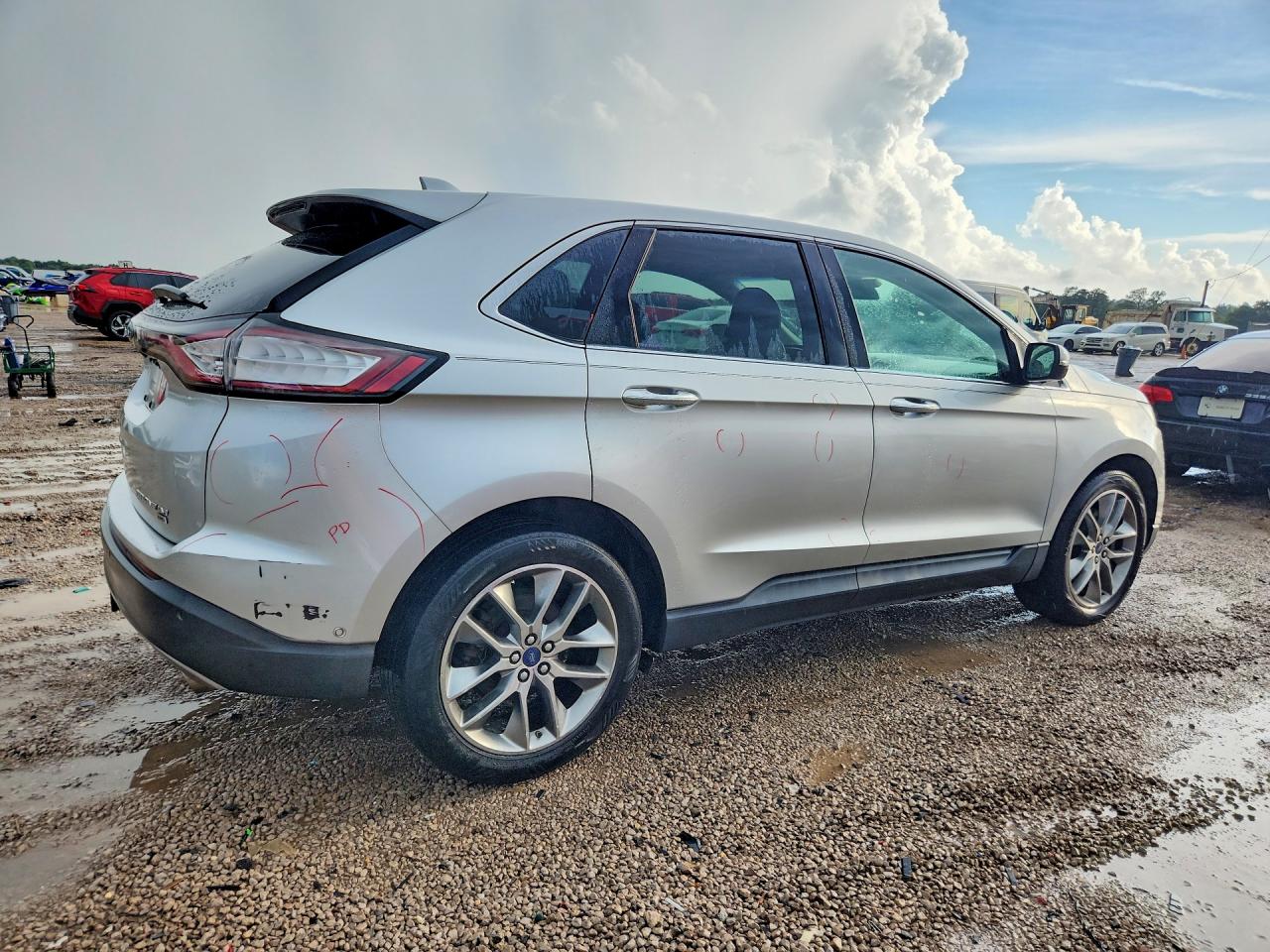 2015 Ford Edge Titanium Silver vin: 2FMPK4K82FBB65442