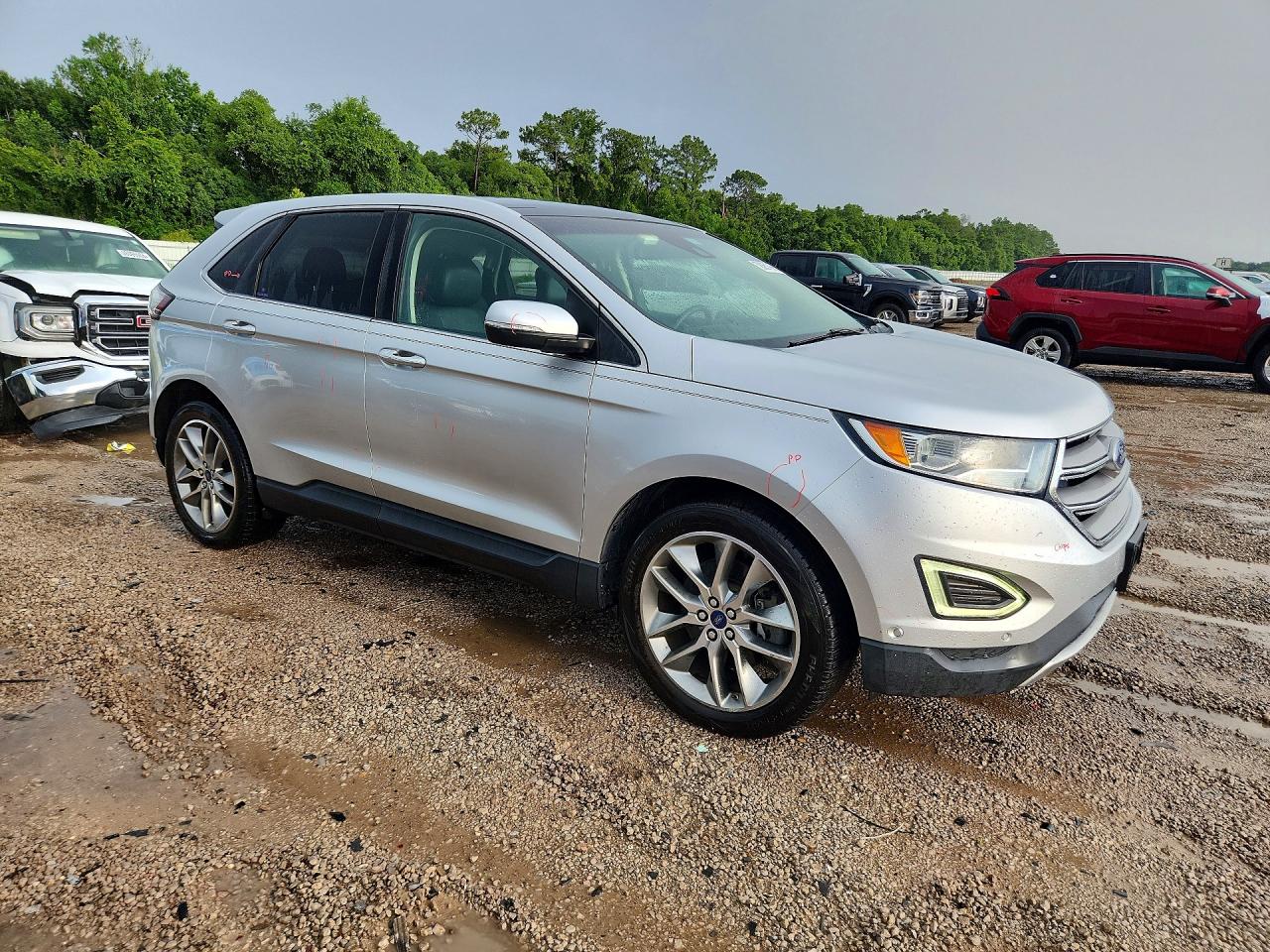 2015 Ford Edge Titanium Silver vin: 2FMPK4K82FBB65442