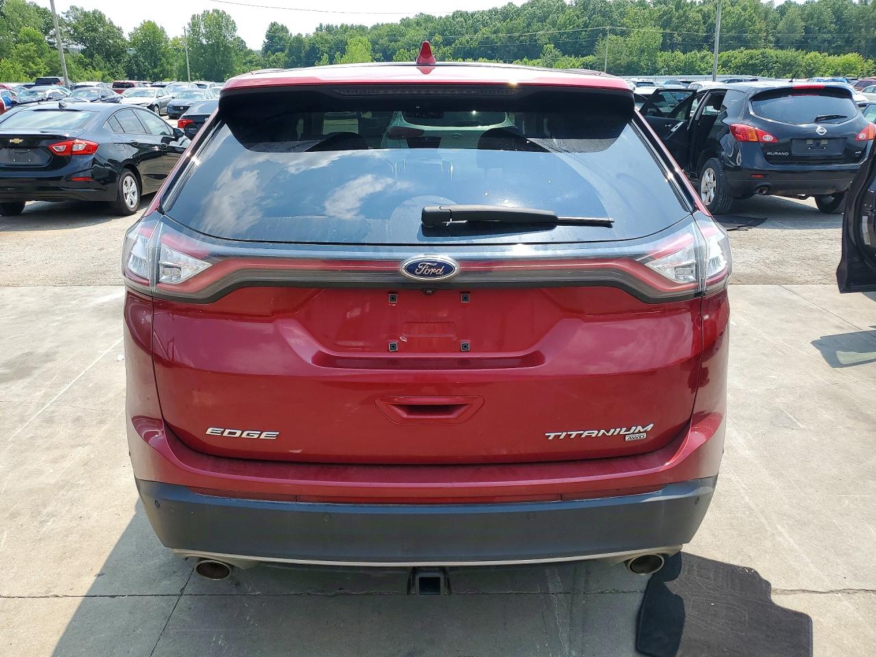 2015 Ford Edge Titanium Red vin: 2FMPK4K82FBC09276