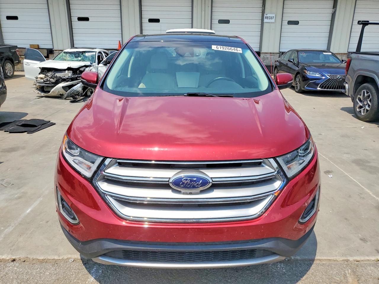 2015 Ford Edge Titanium Red vin: 2FMPK4K82FBC09276