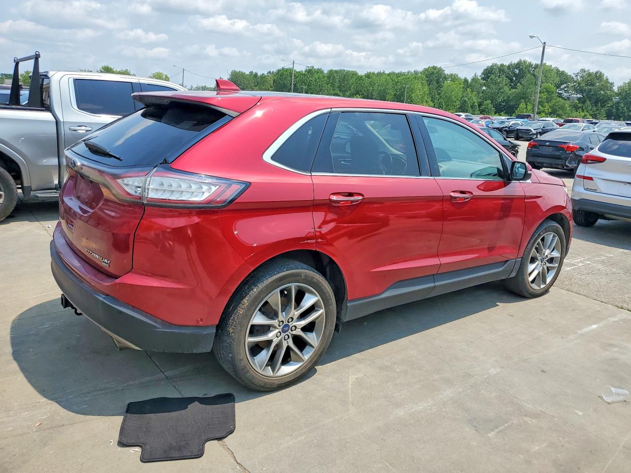 2015 Ford Edge Titanium Red vin: 2FMPK4K82FBC09276